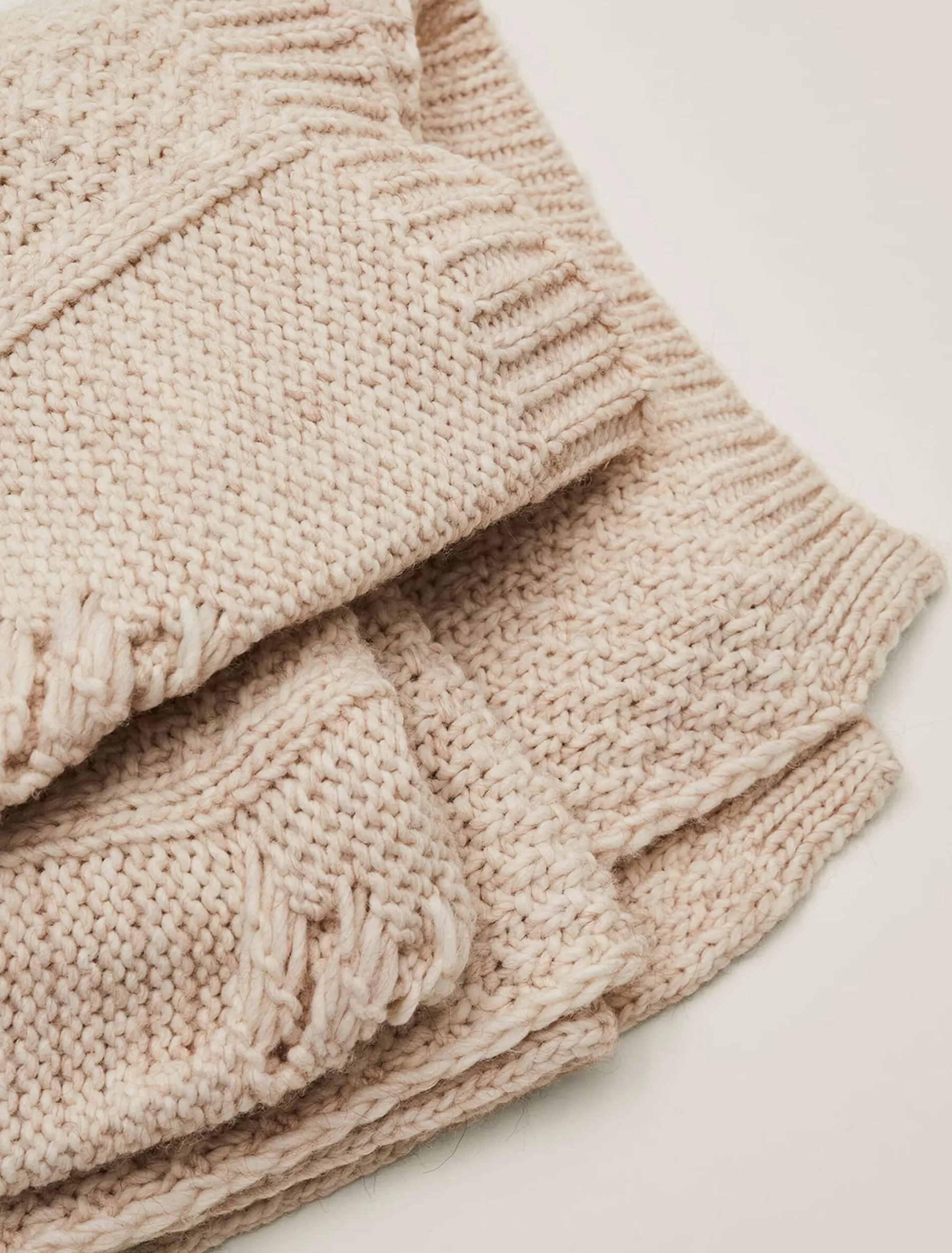 Phase Eight Miya Knitted Blanket Cream Cheap