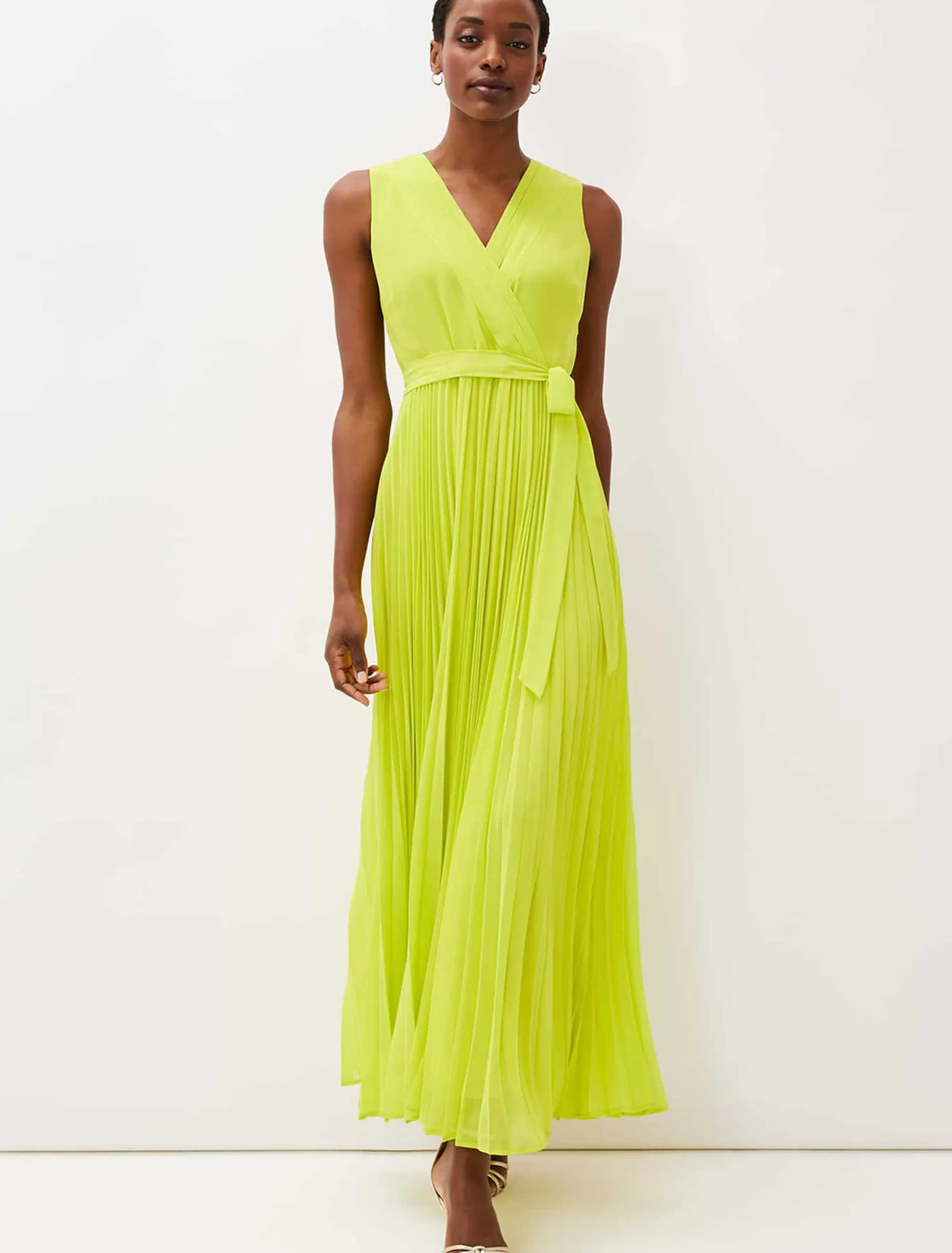 Phase Eight Molly Chiffon Maxi Dress Lime Best Sale