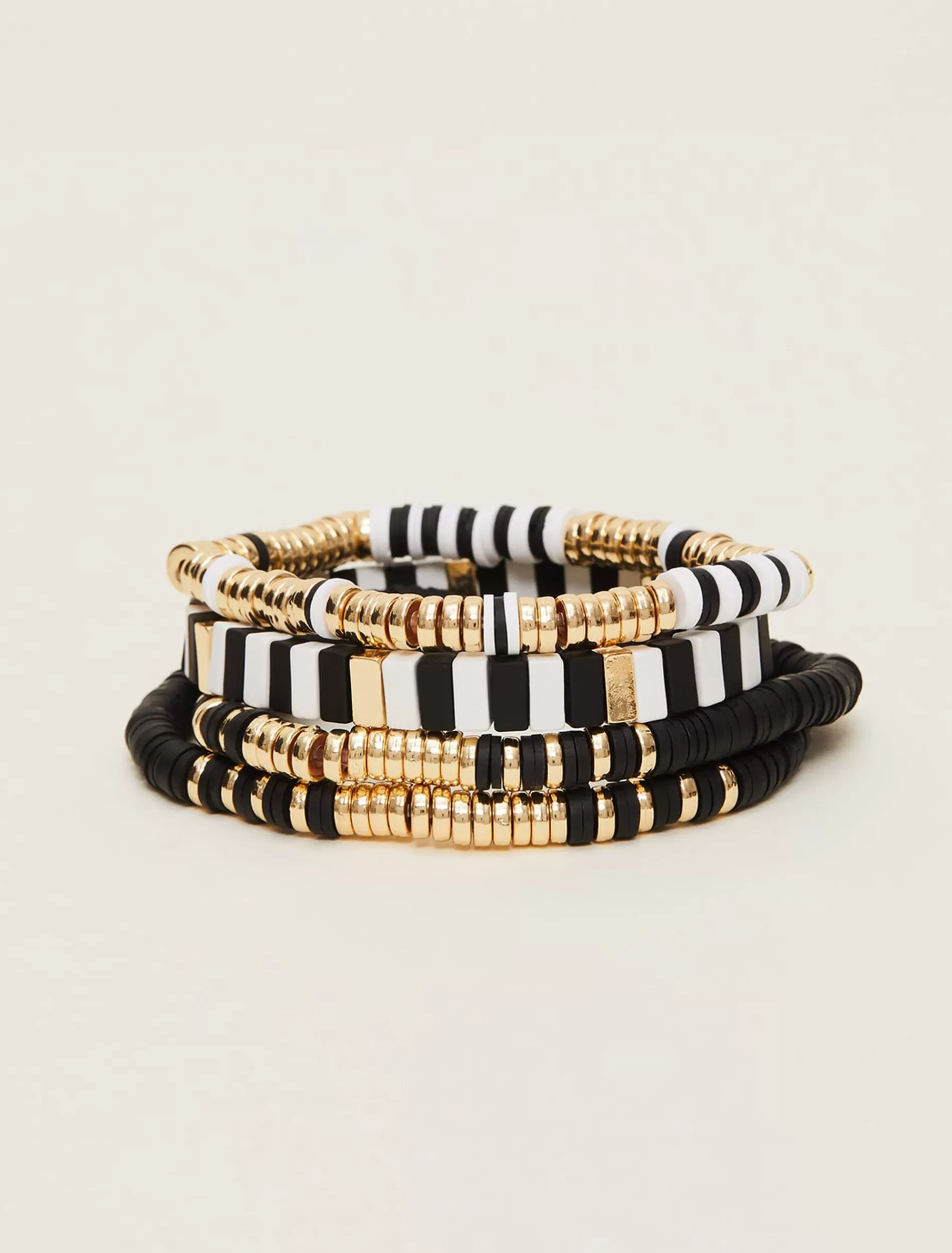 Phase Eight Mono Beaded Bracelet Pack Black/White Cheap
