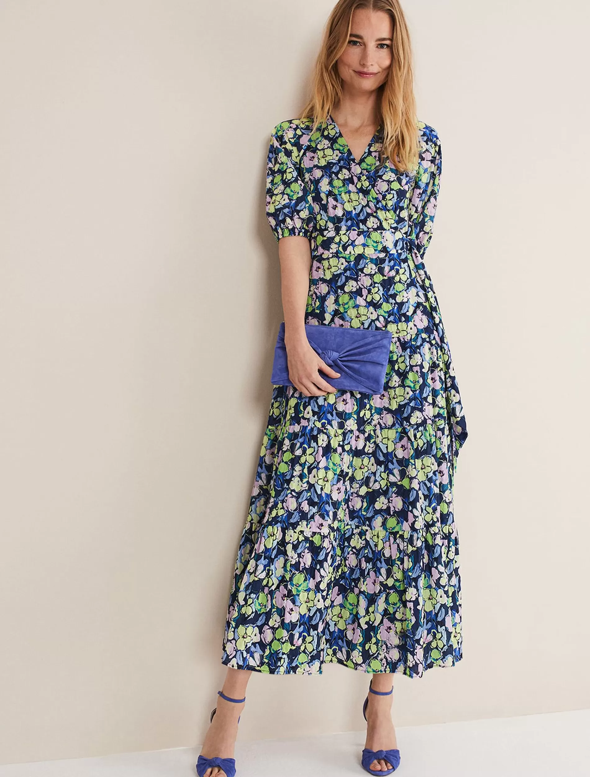Phase Eight Morven Floral Maxi Dress Navy/Multi Shop