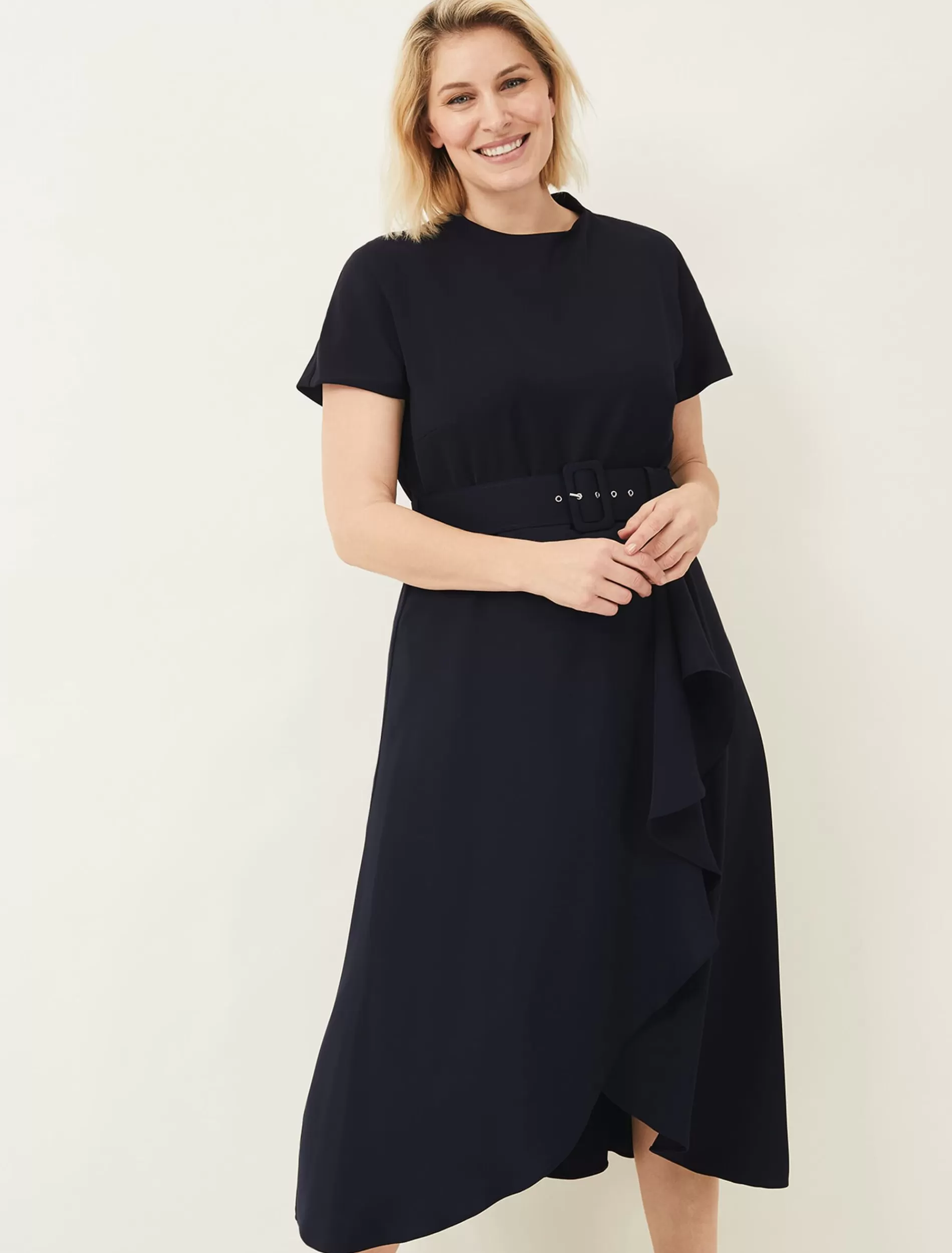 Phase Eight Mylee Belted Dress Navy Store