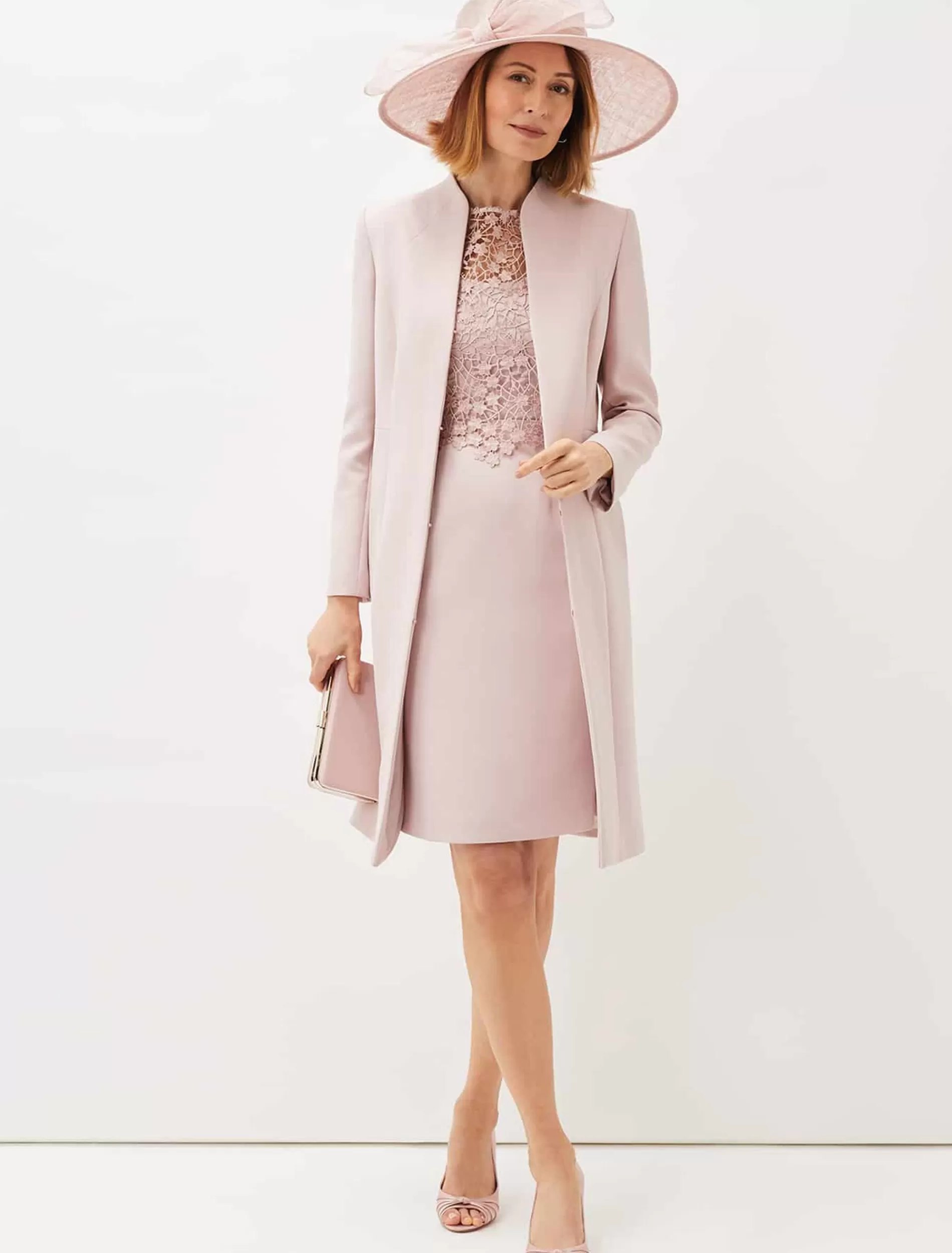 Phase Eight Myra Occasion Coat Antique Rose Sale