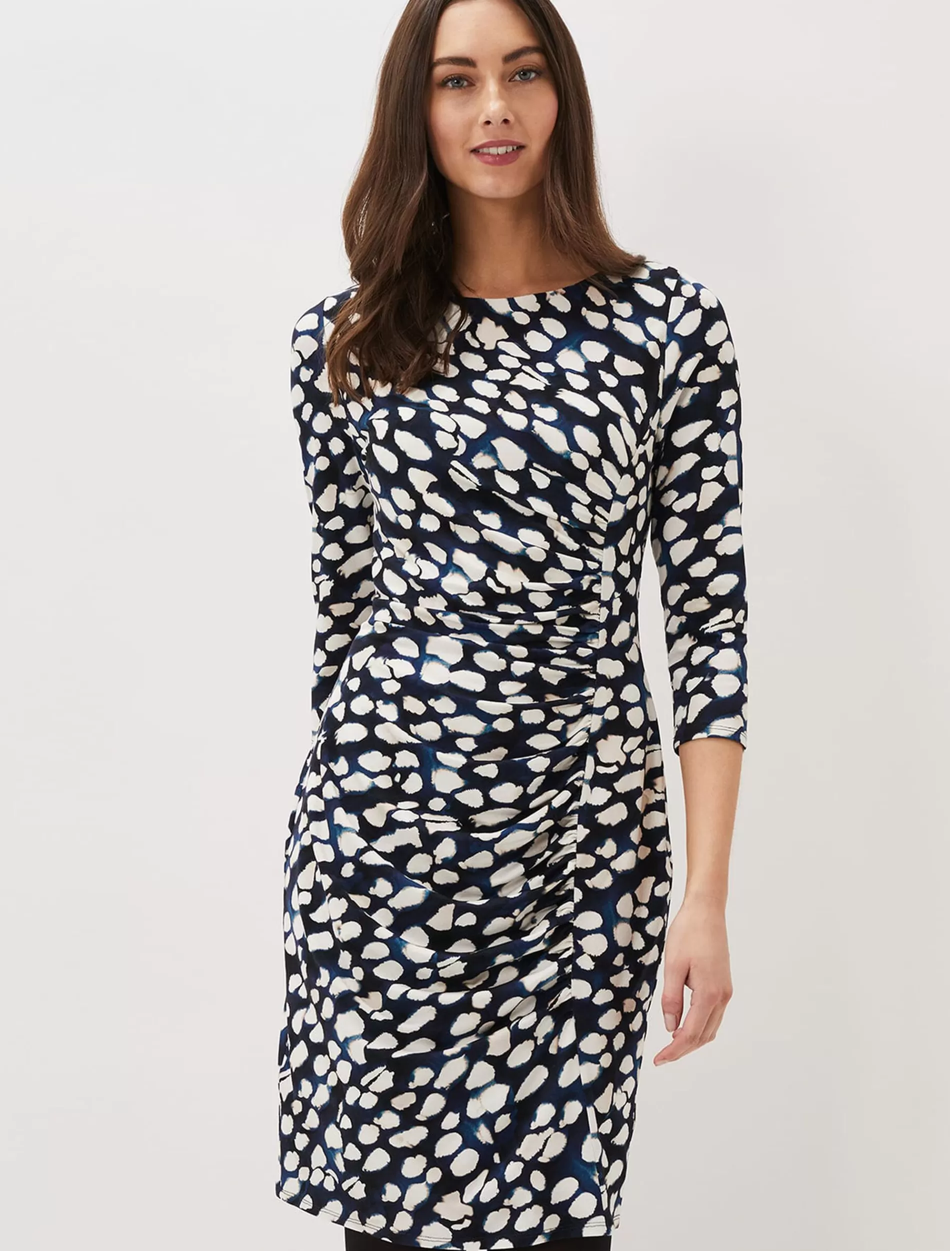 Phase Eight Naava Spot Jersey Dress Multi-Coloured Discount
