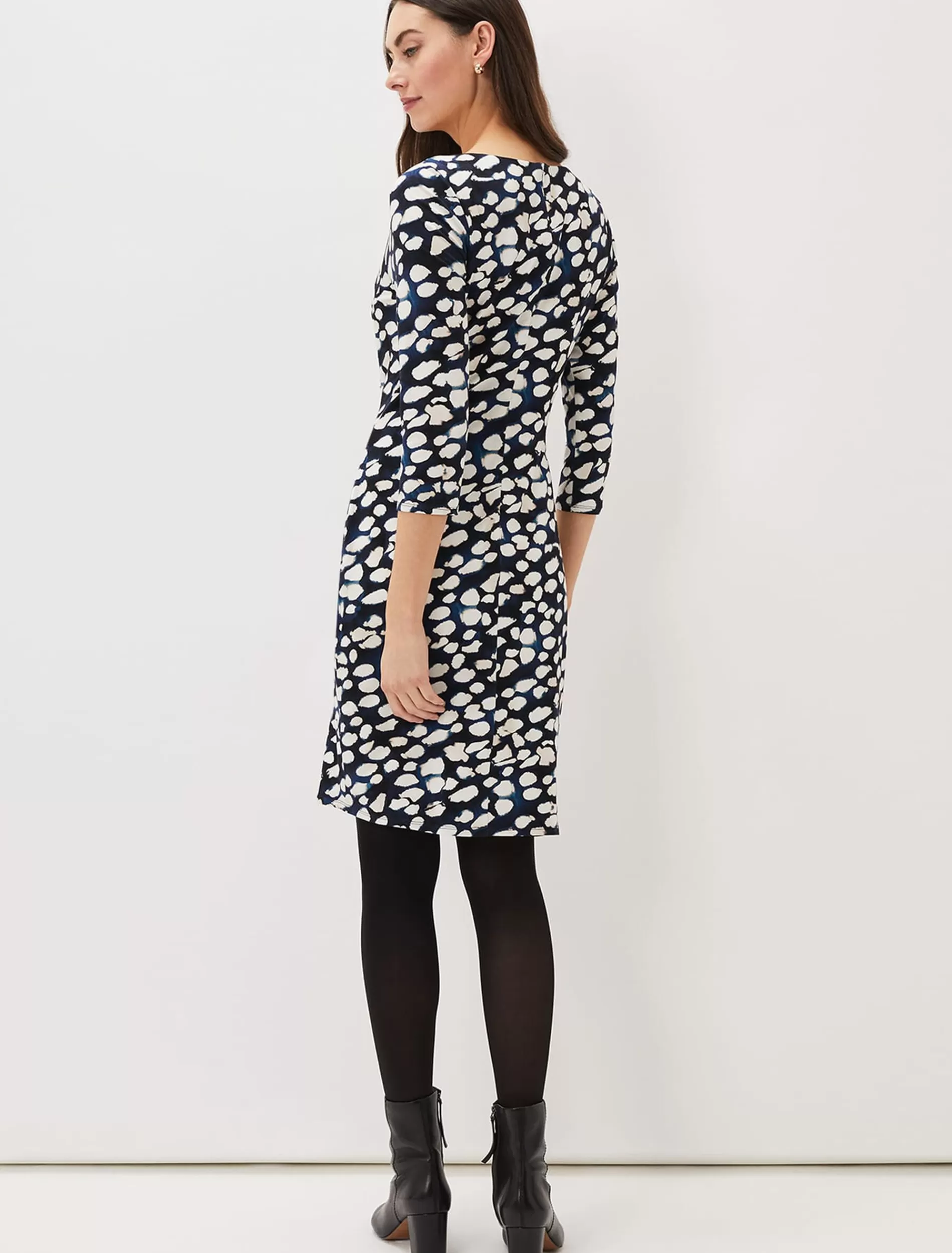 Phase Eight Naava Spot Jersey Dress Multi-Coloured Discount