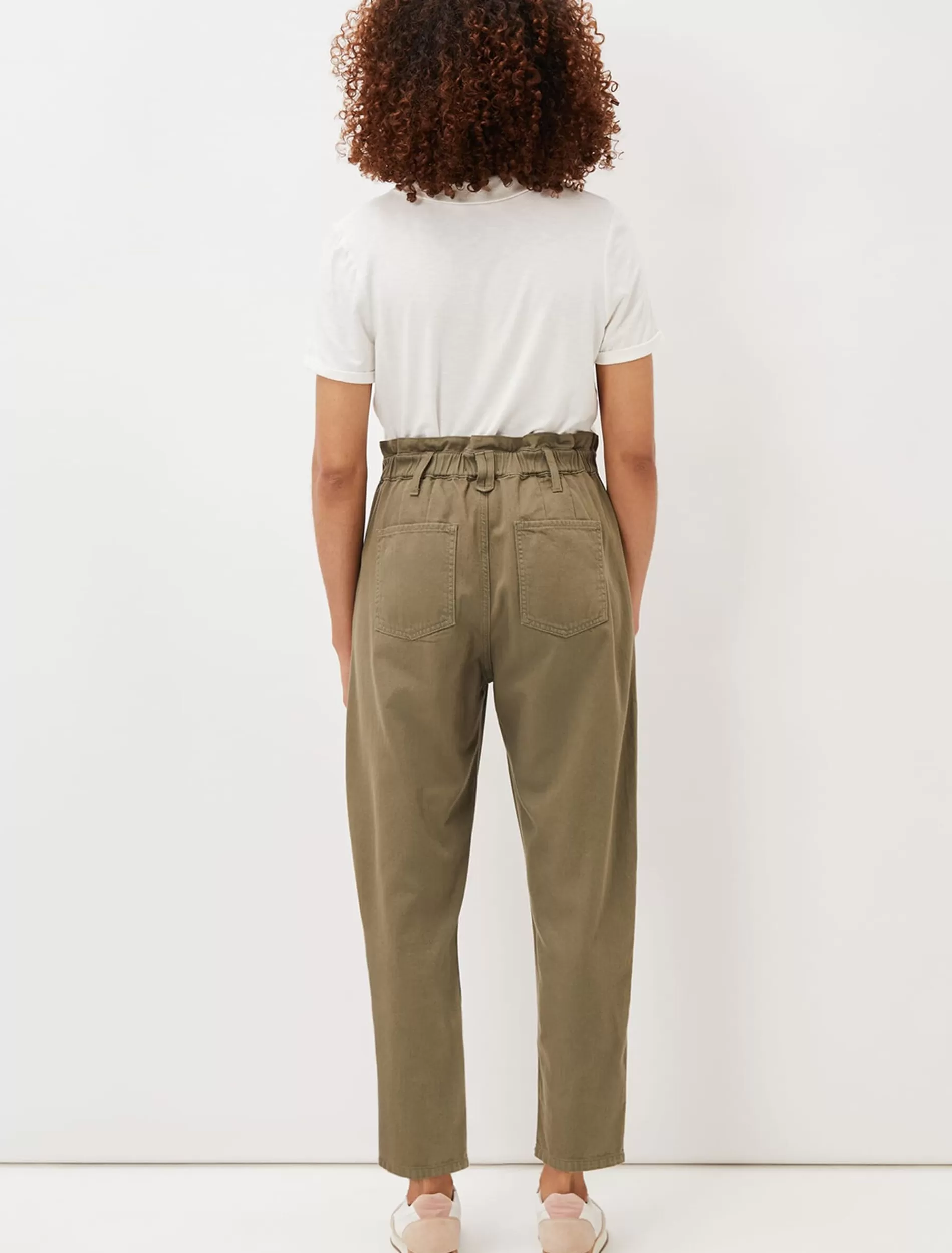 Phase Eight Nadina Paper Bag Waist Jeans Khaki Outlet