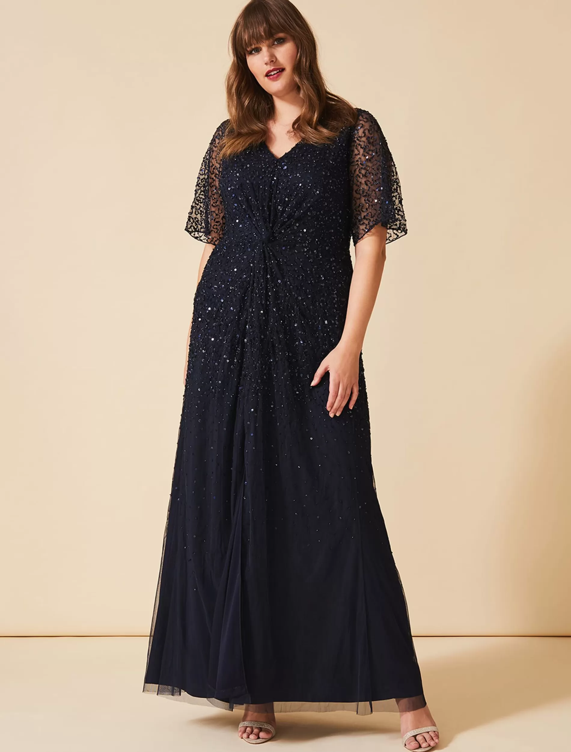 Phase Eight Nancy Sequin Maxi Dress Navy Sale