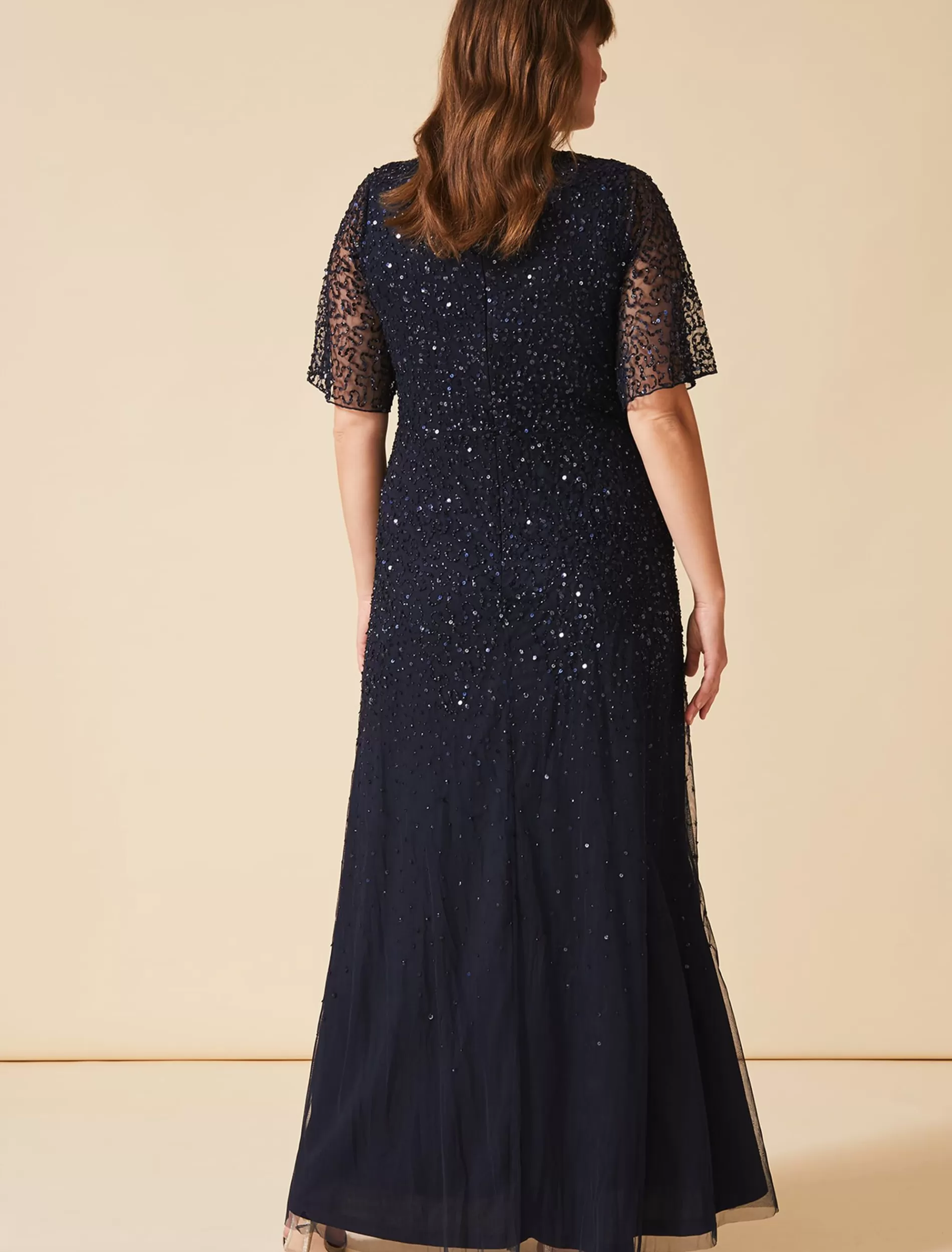 Phase Eight Nancy Sequin Maxi Dress Navy Sale