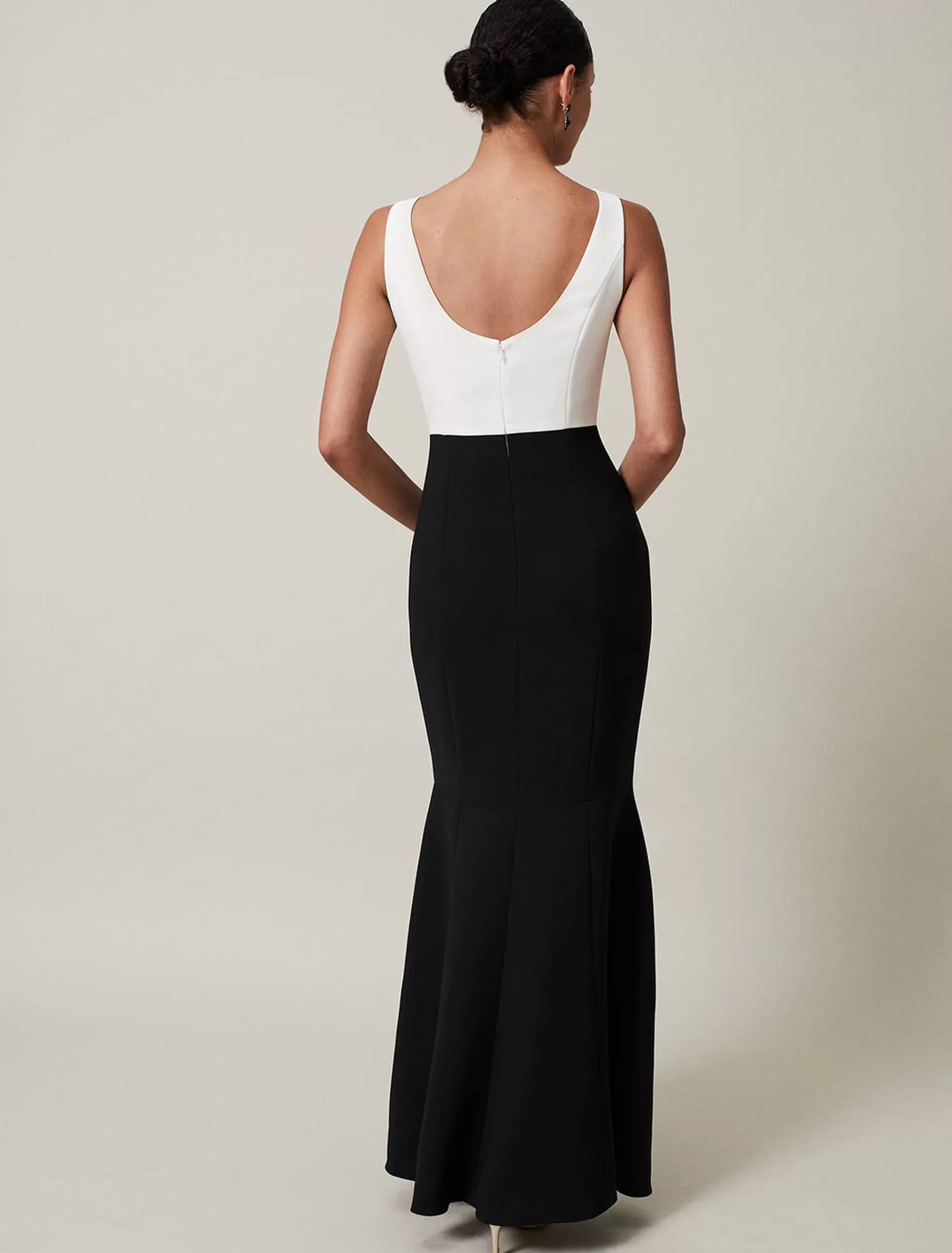 Phase Eight Natalya Fishtail Dress Ivory/Black Best