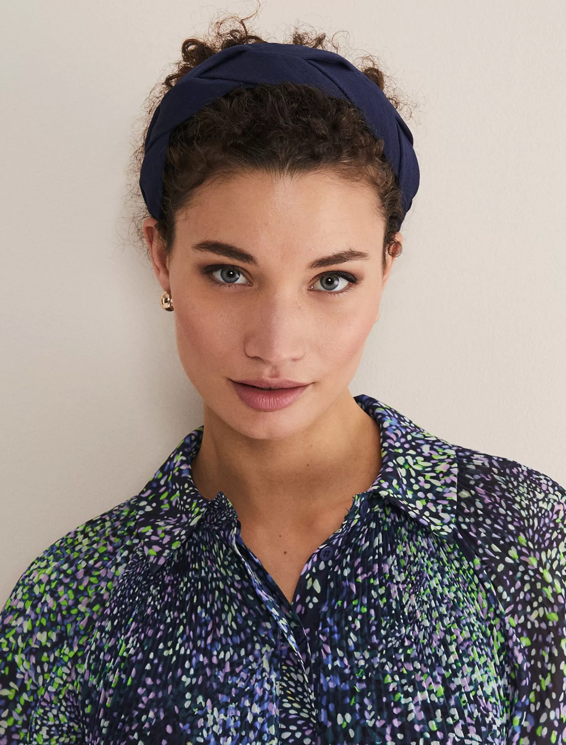 Phase Eight Navy Plaited Headband French Navy Cheap