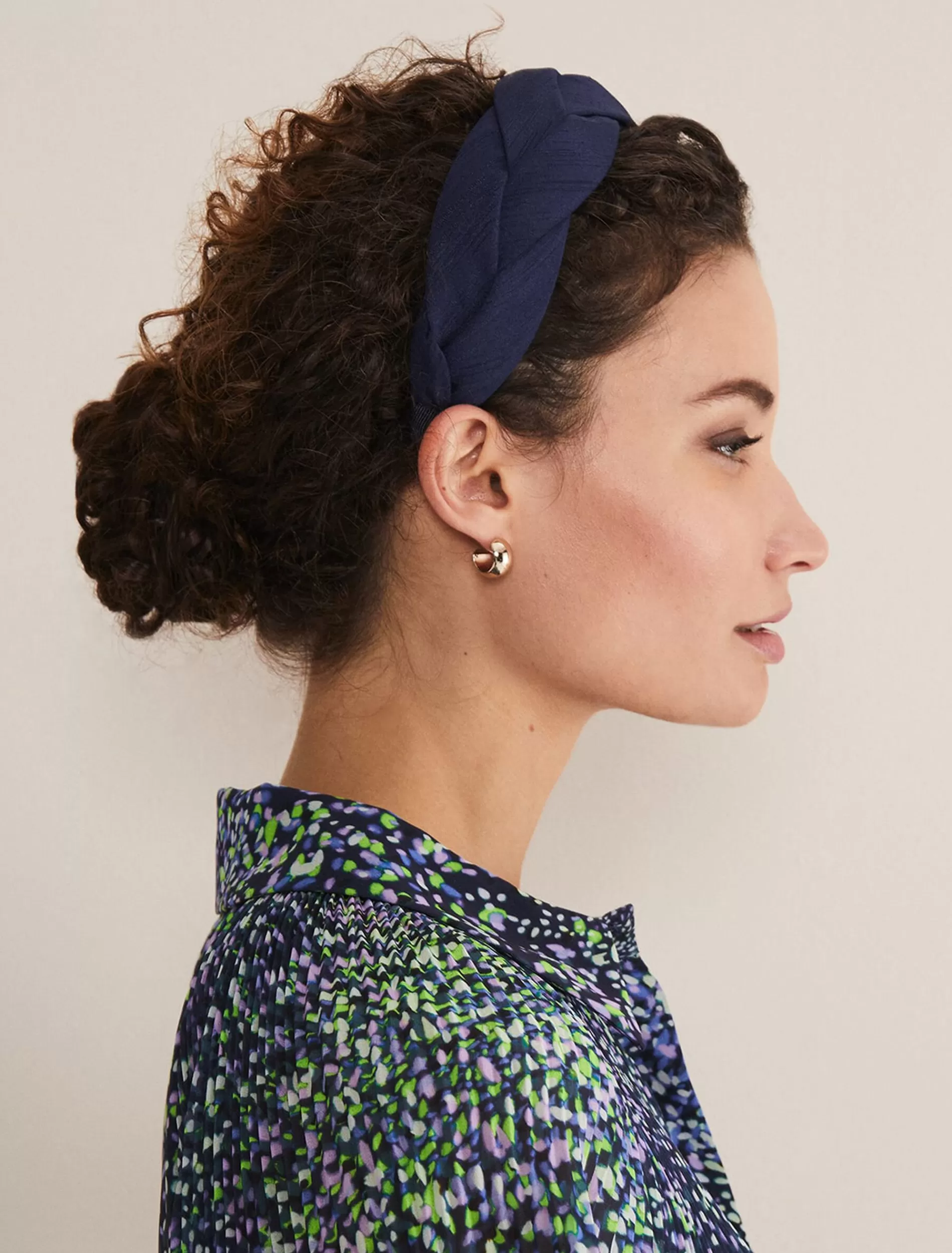 Phase Eight Navy Plaited Headband French Navy Cheap