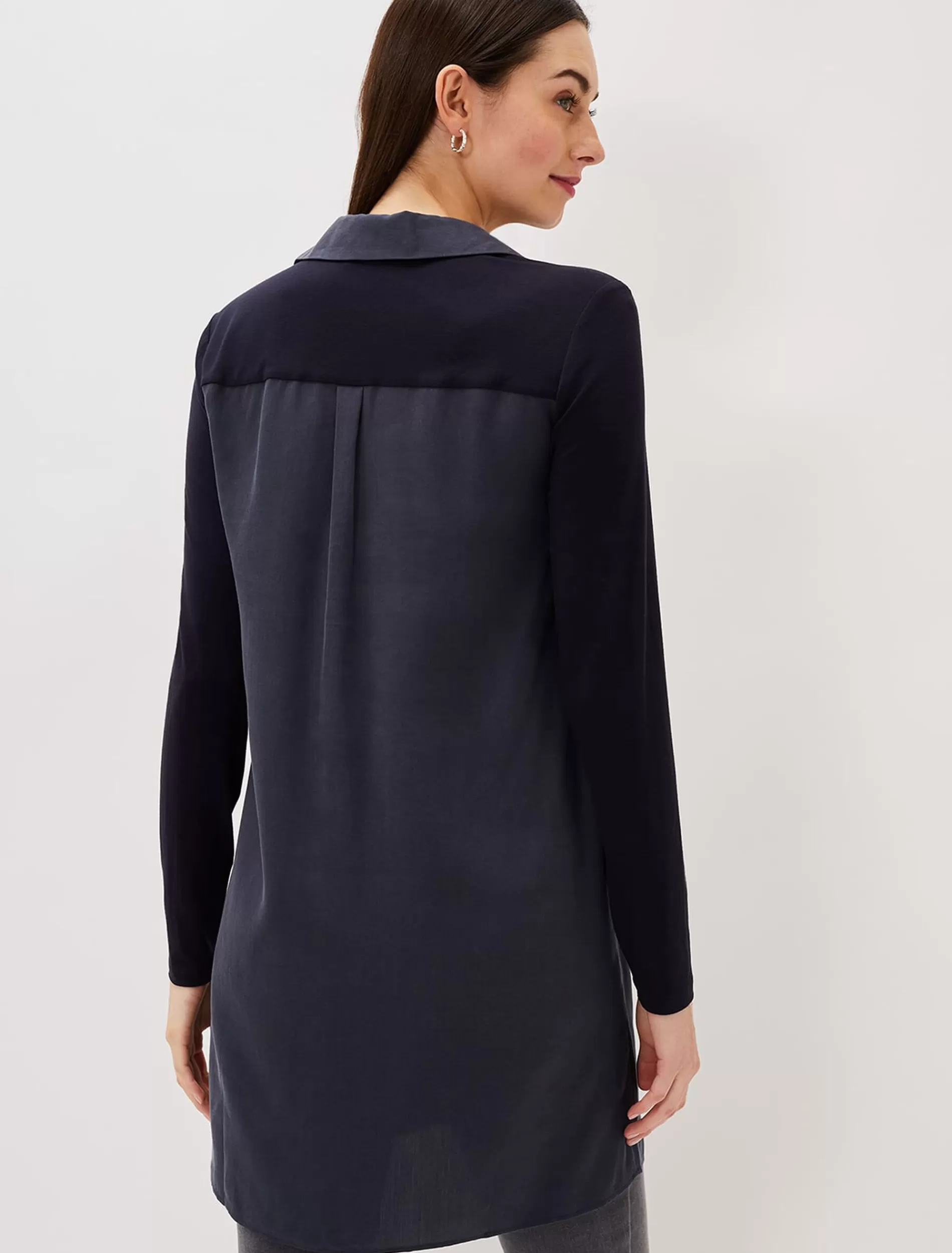Phase Eight Neave Button Tunic Navy New