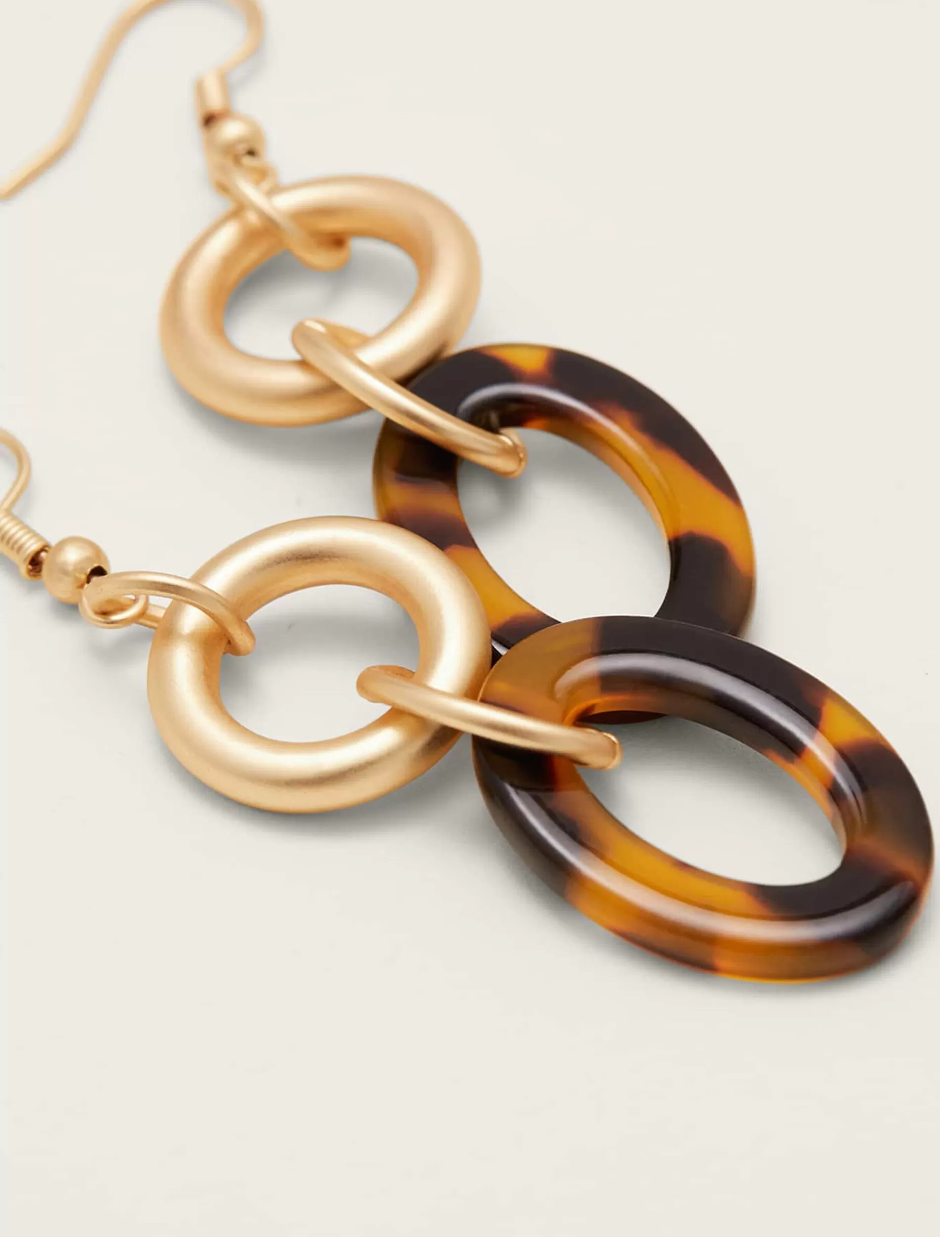 Phase Eight Nell Tortoise Shell Resin Earrings Multi-Coloured Hot