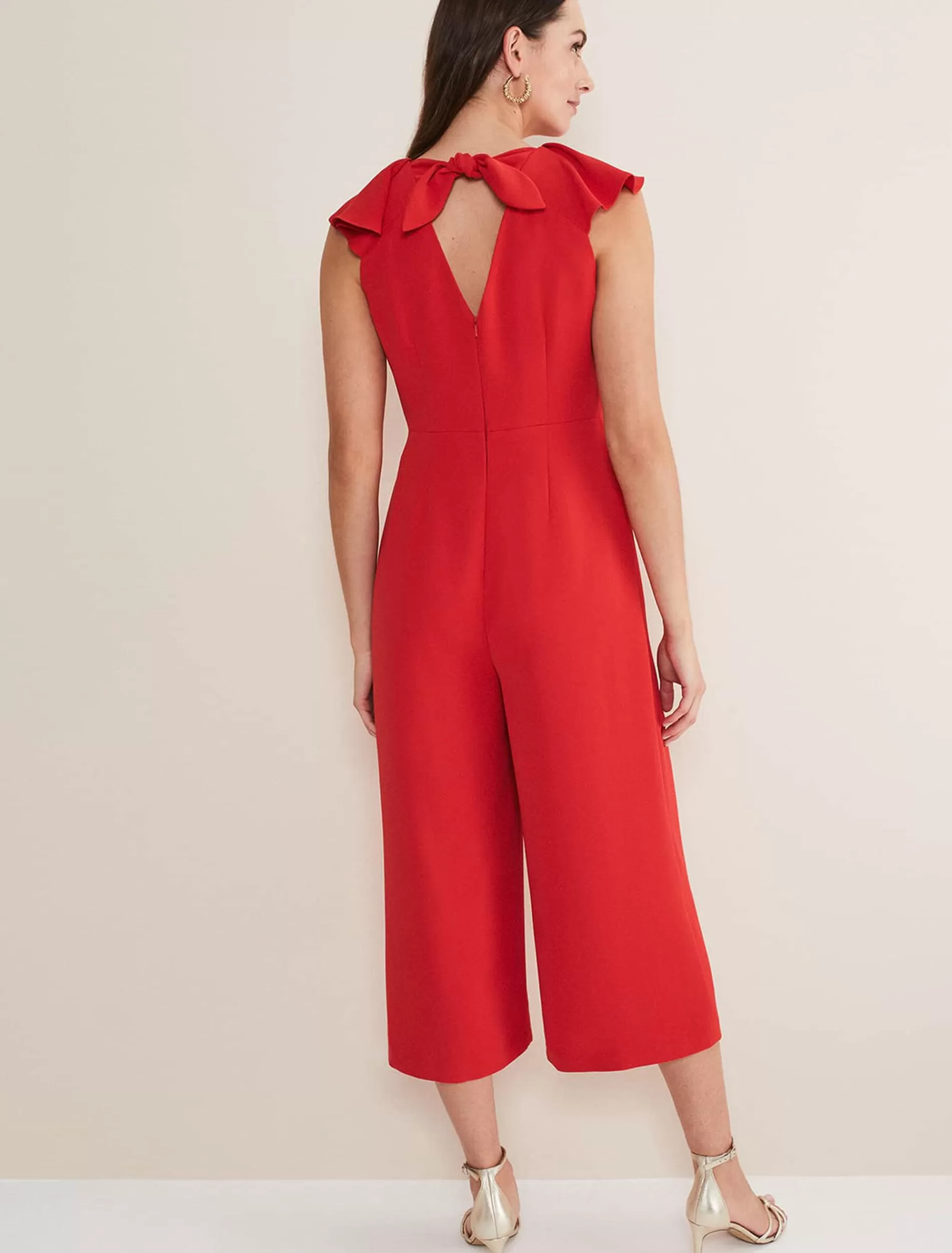 Phase Eight Nicky Ruffle Jumpsuit Fire Online
