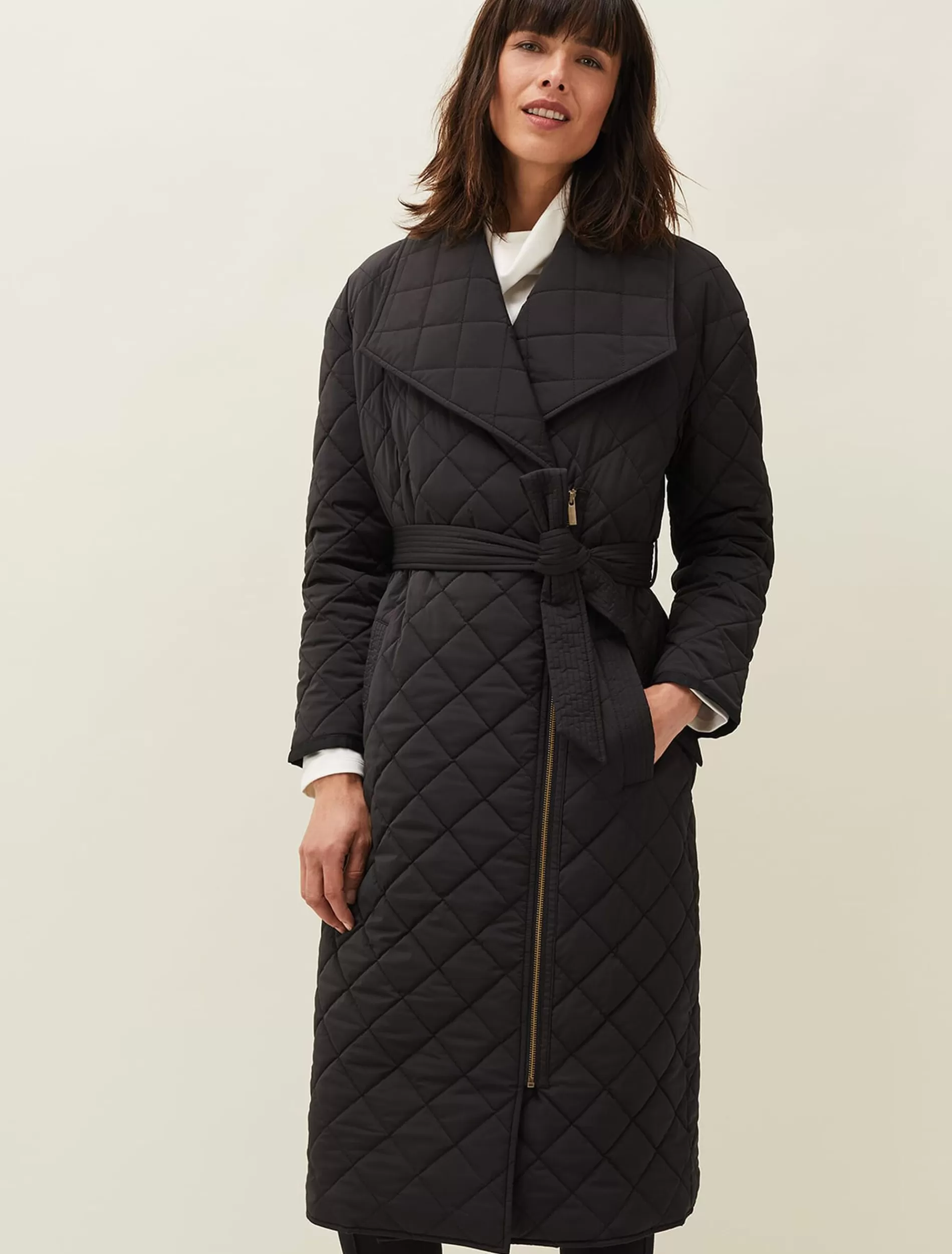 Phase Eight Nila Quilted Puffer Coat Black Hot