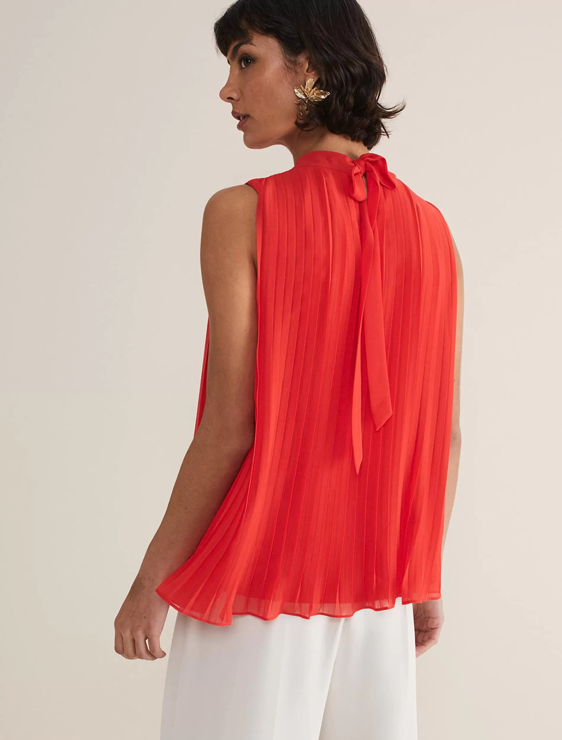 Phase Eight Nina Pleated Top Fire Best