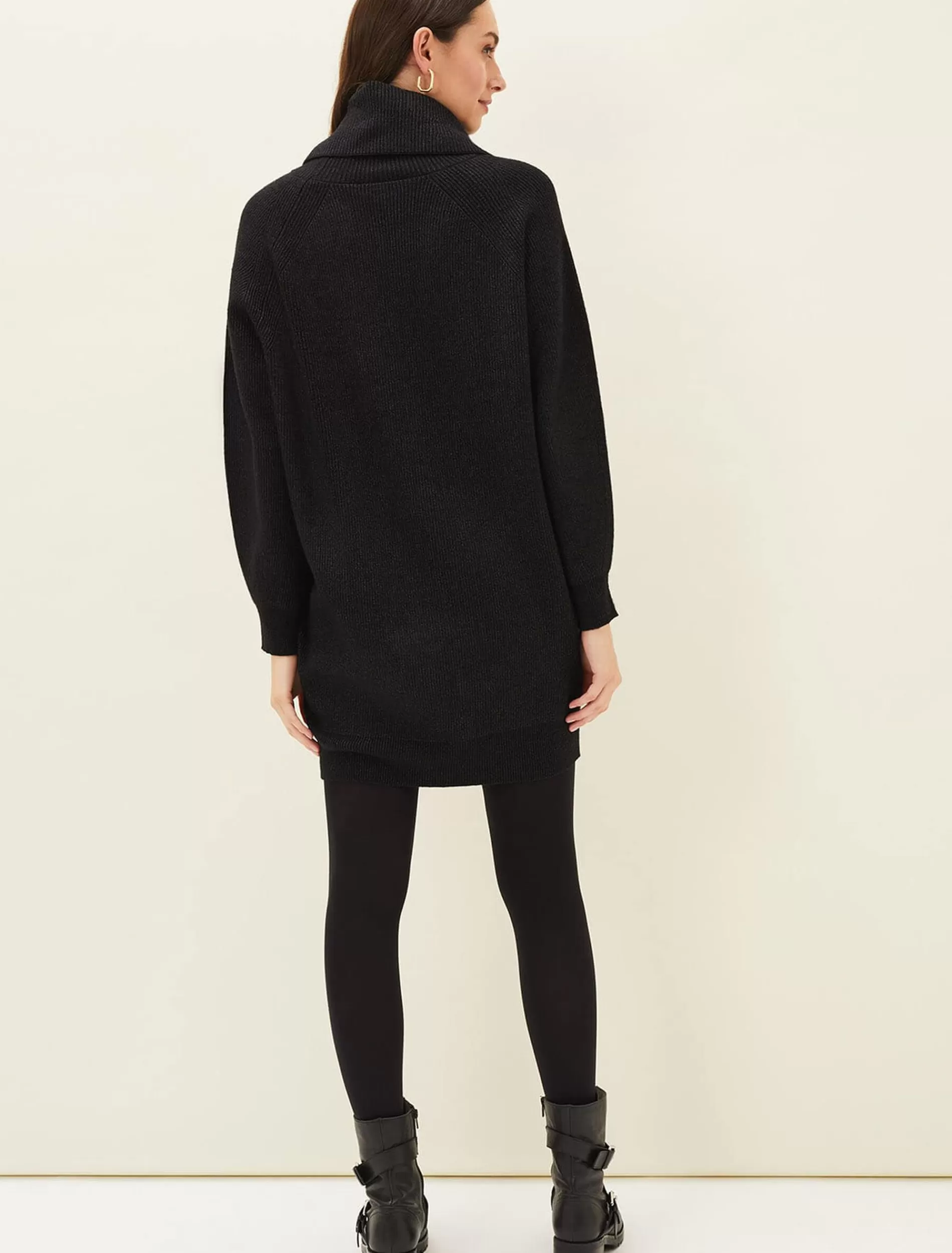 Phase Eight Nisha Roll Neck Jumper Dress Charcoal Cheap