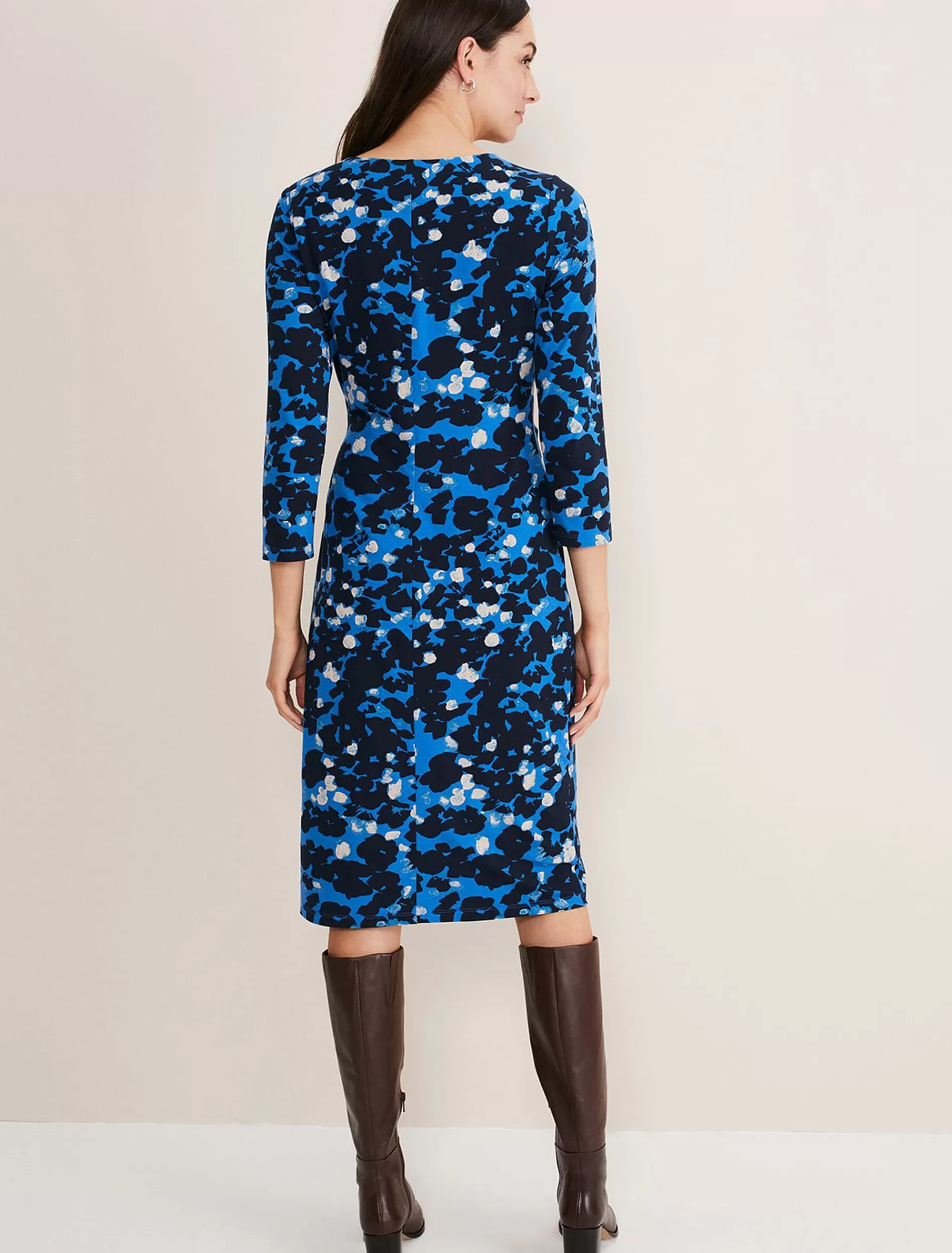 Phase Eight Niya Floral Midi Dress Blue Multi Fashion