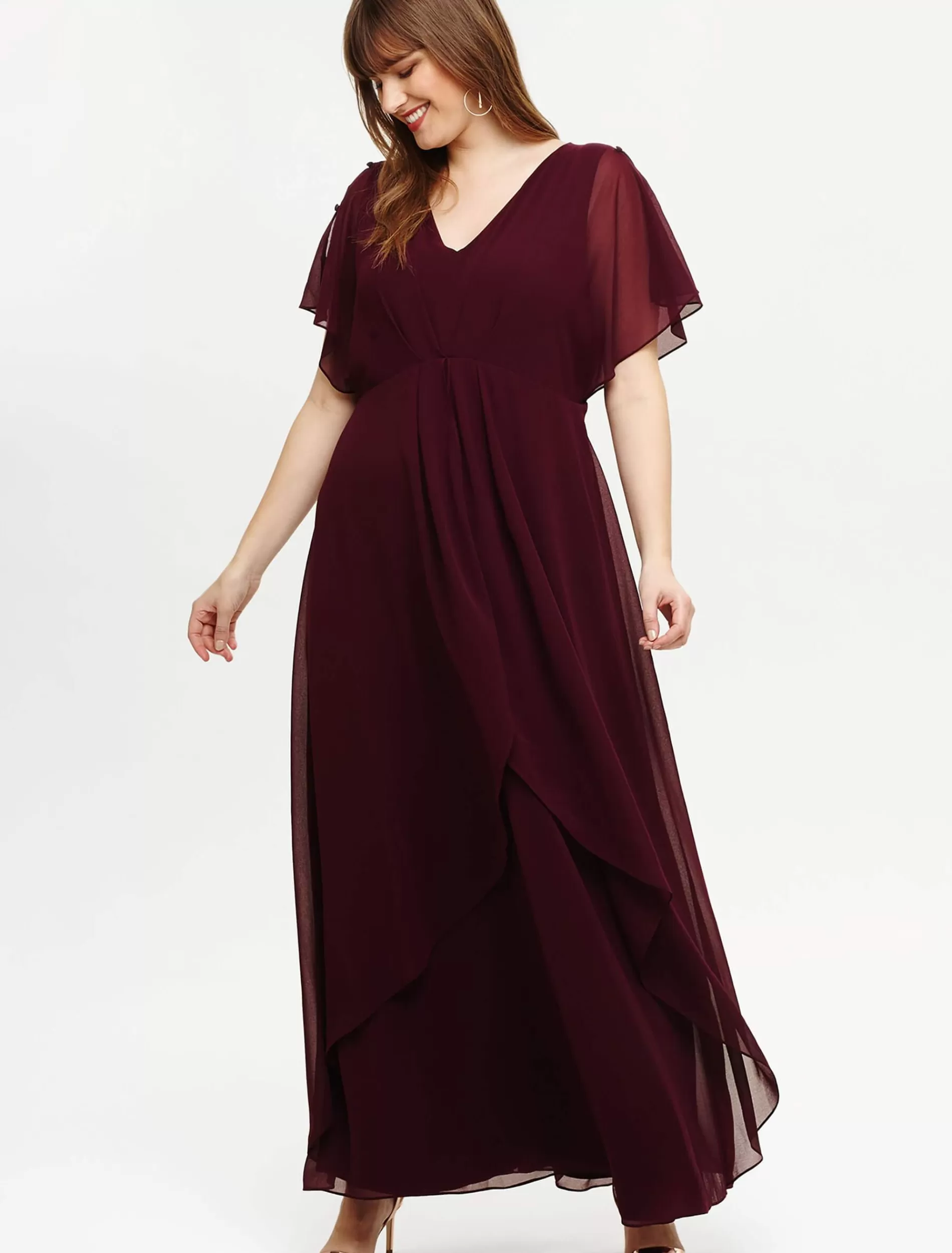 Phase Eight Nova Bridesmaid Maxi Dress Berry Discount