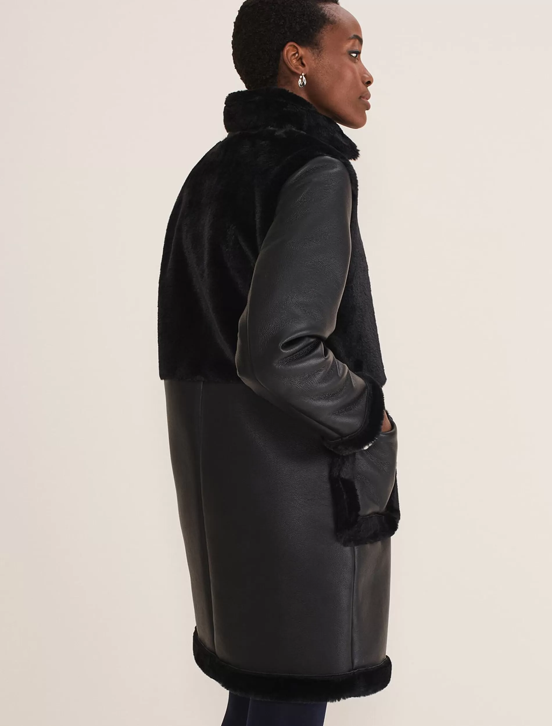 Phase Eight Nova Longline Aviator Black Fashion