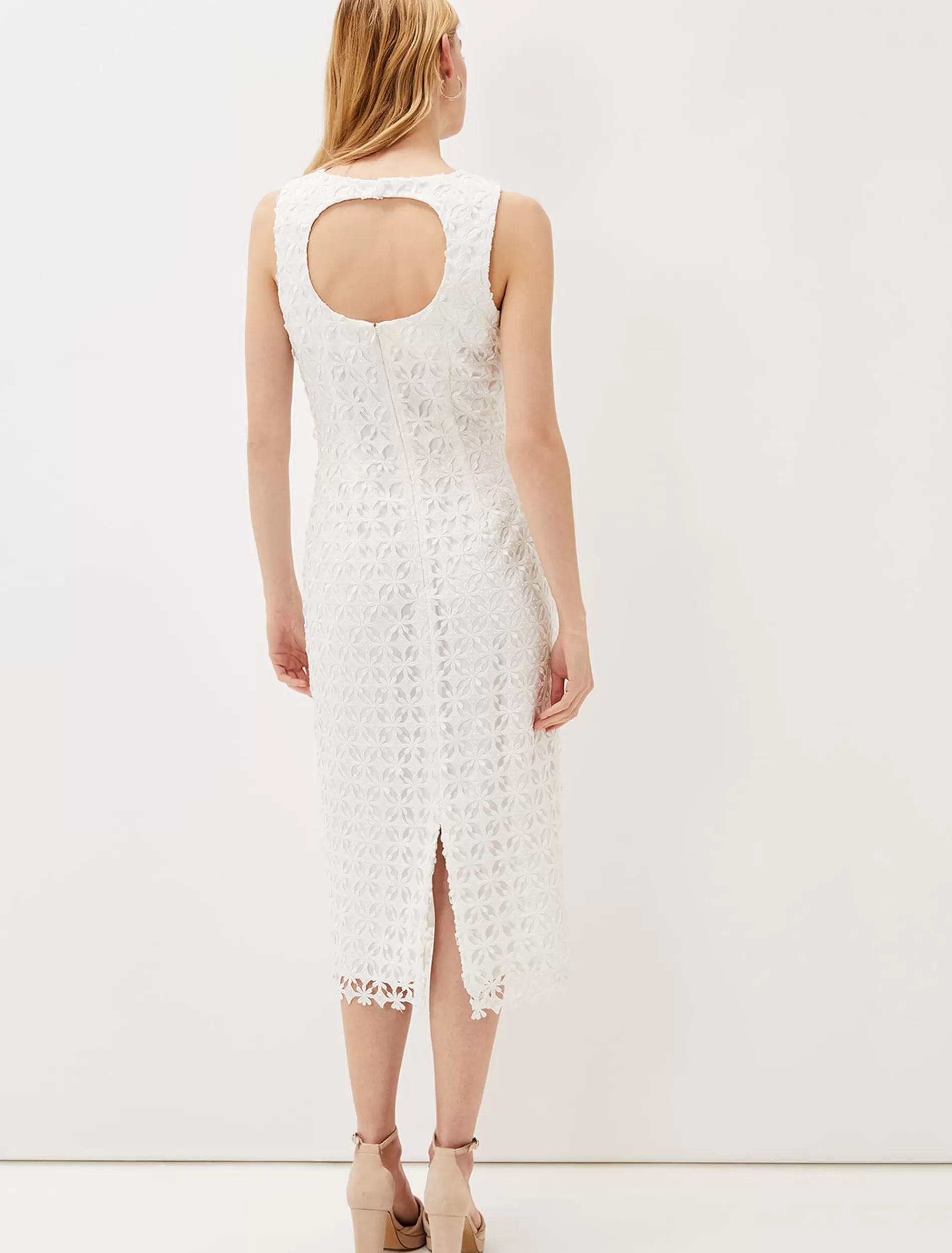Phase Eight Novah Lace Midi Dress White Online