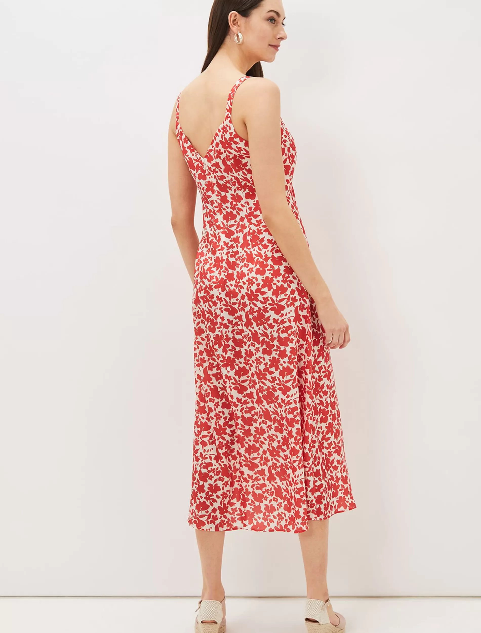 Phase Eight Nyla Slip Dress Red/Ivory Online