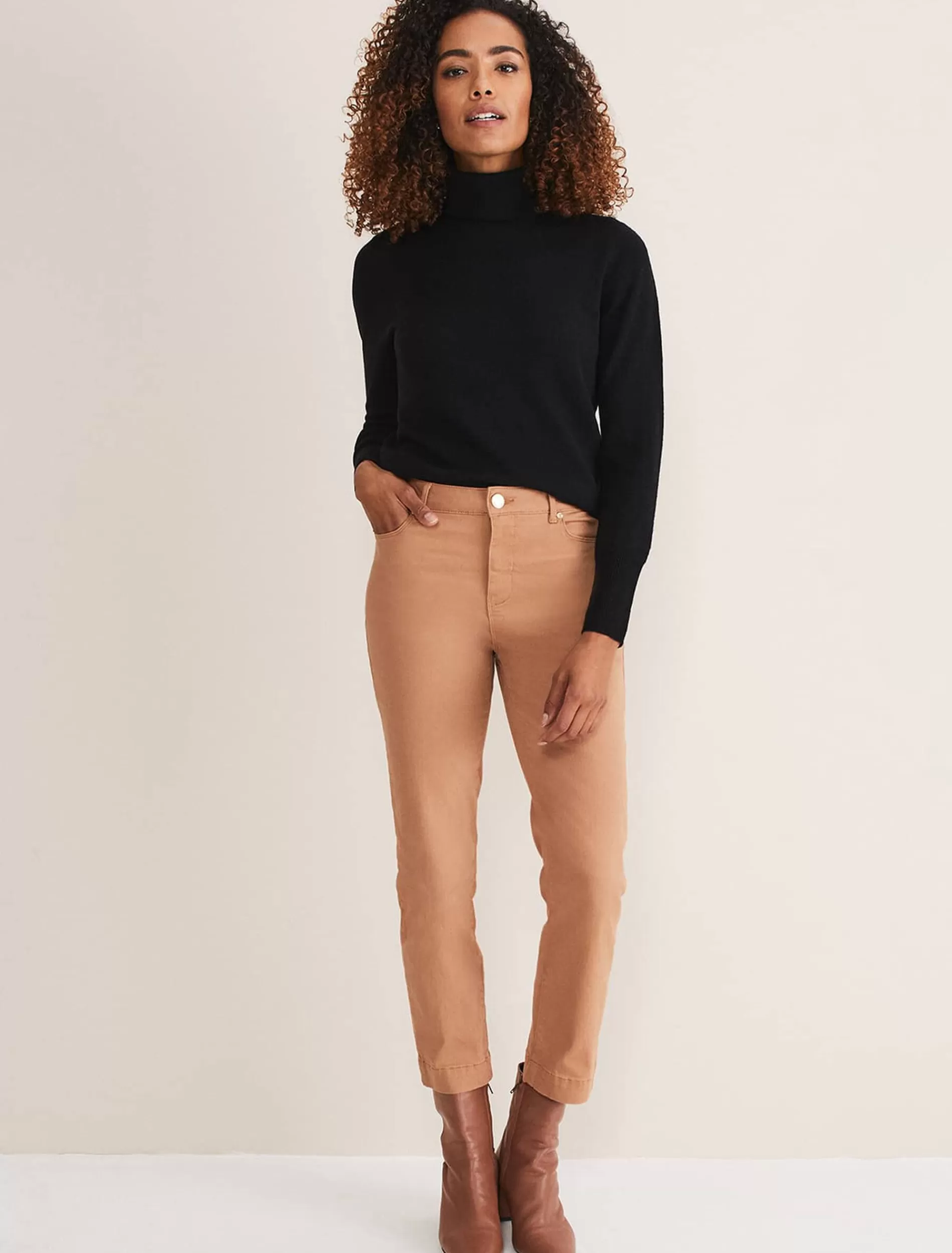 Phase Eight Ocha Straight Leg Jeans Dark Camel Fashion