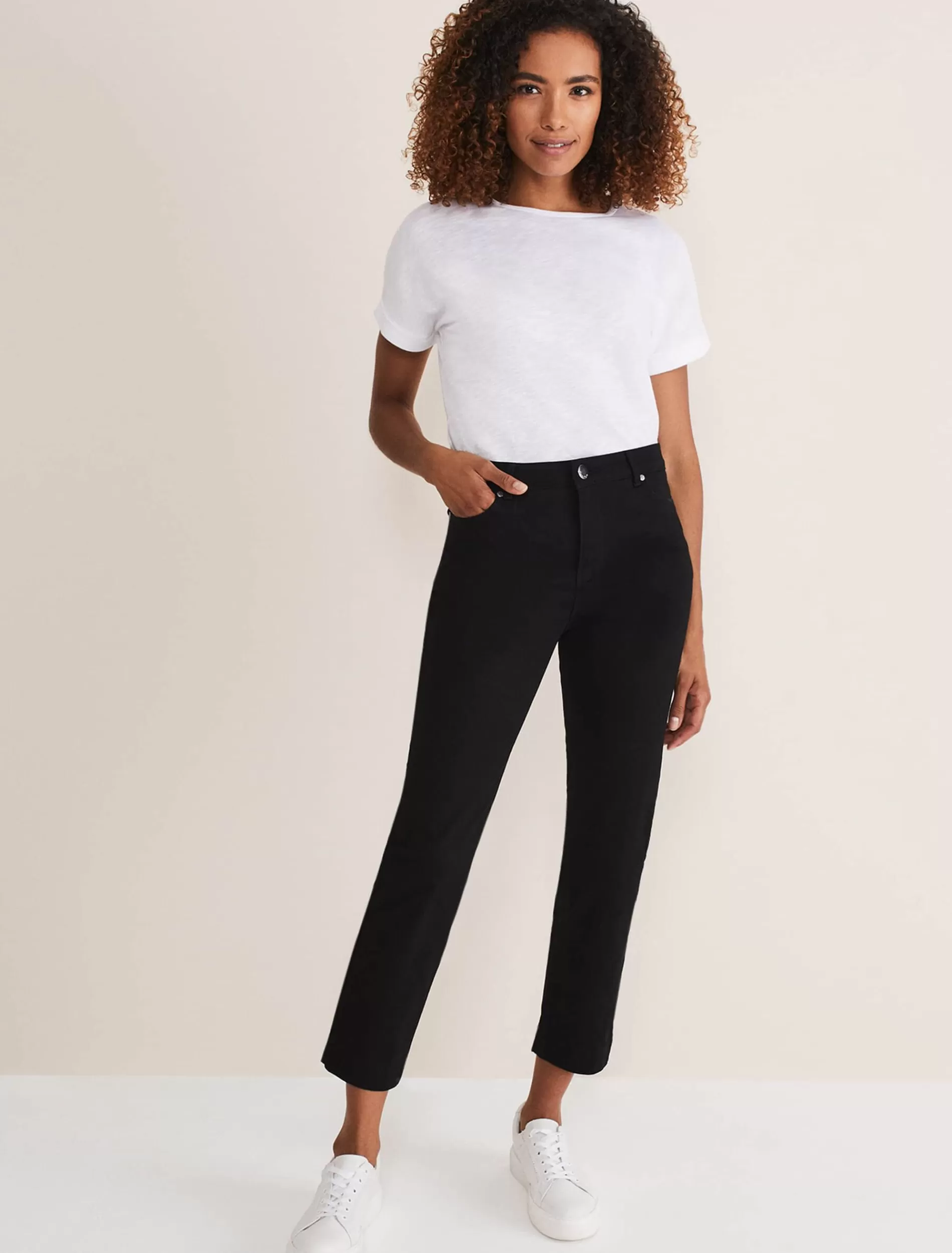 Phase Eight Ocha Straight Leg Jeans Long Black Discount