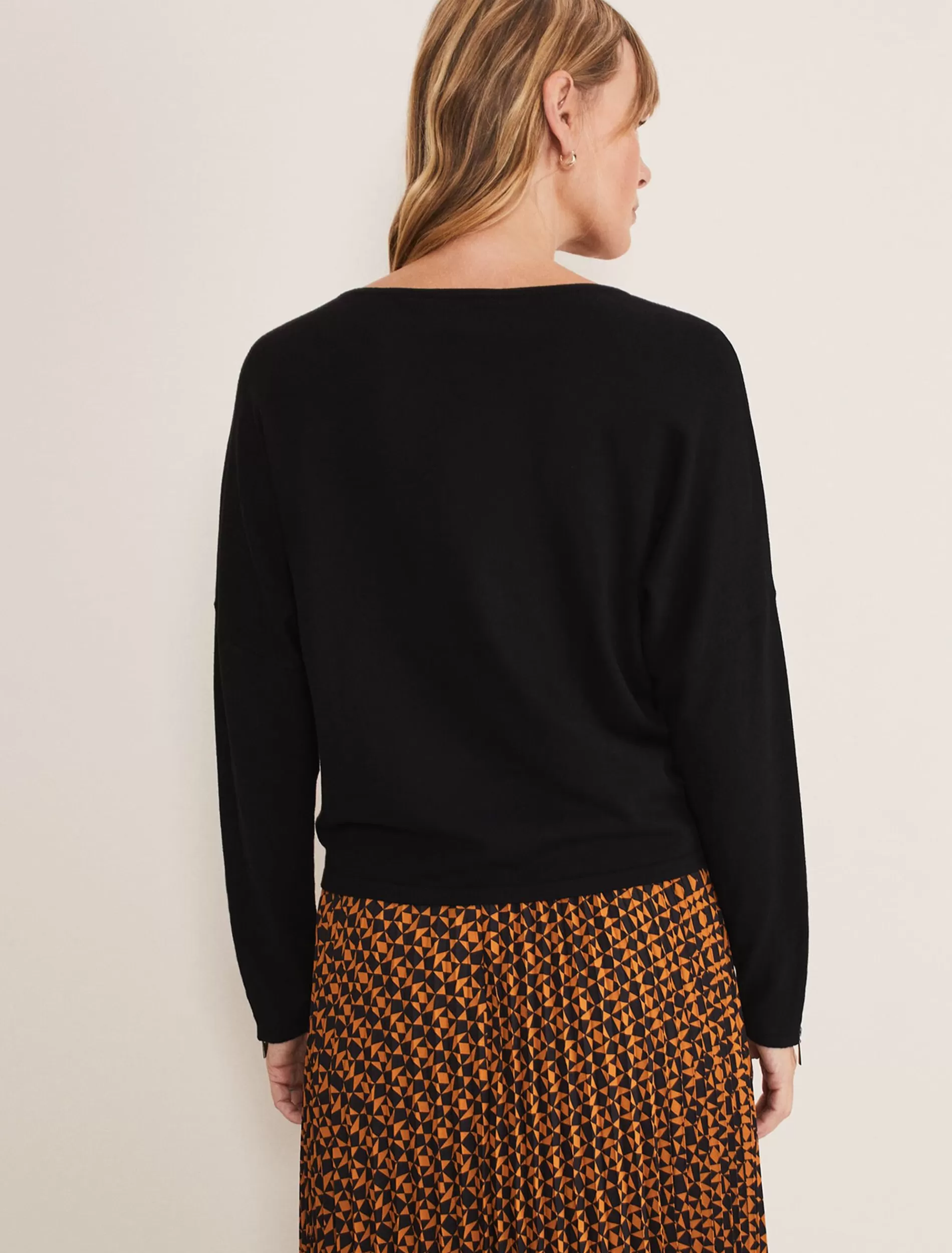 Phase Eight Olivian Zip Cuff Detail Knit Black Sale