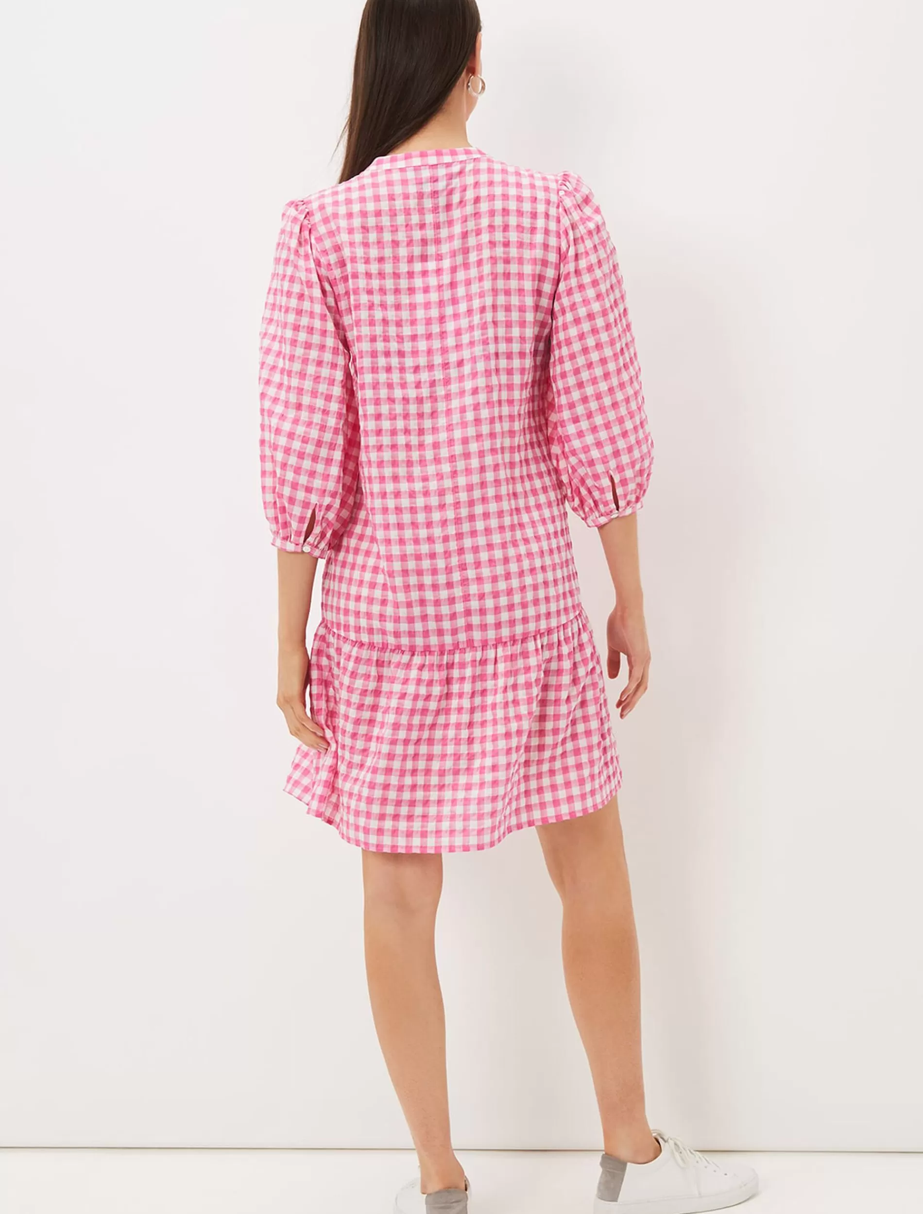 Phase Eight Oona Gingham Swing Dress Pink/Ivory Cheap