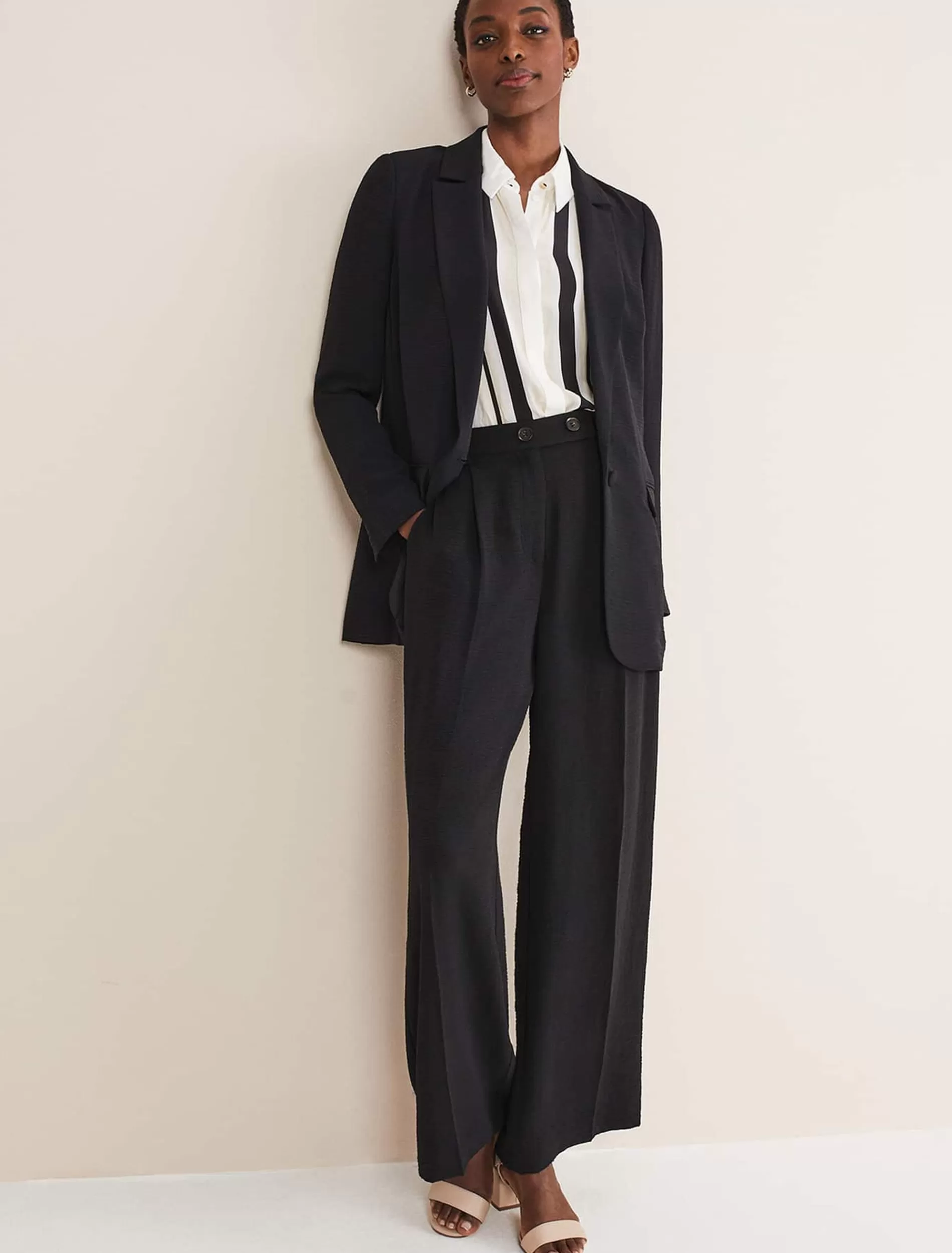 Phase Eight Opal Wide Leg Trousers Black Shop