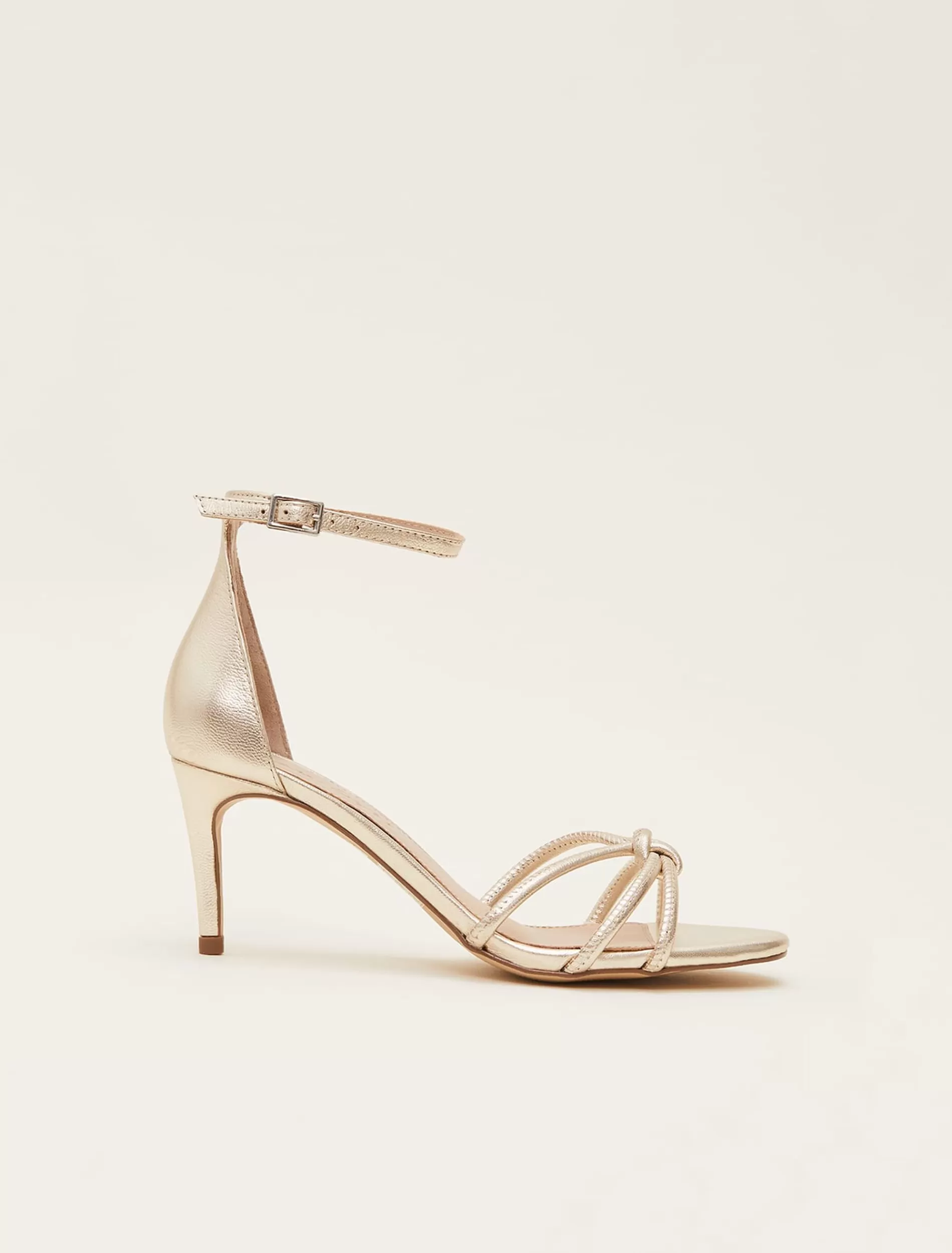 Phase Eight Open Toe Heels Gold Discount