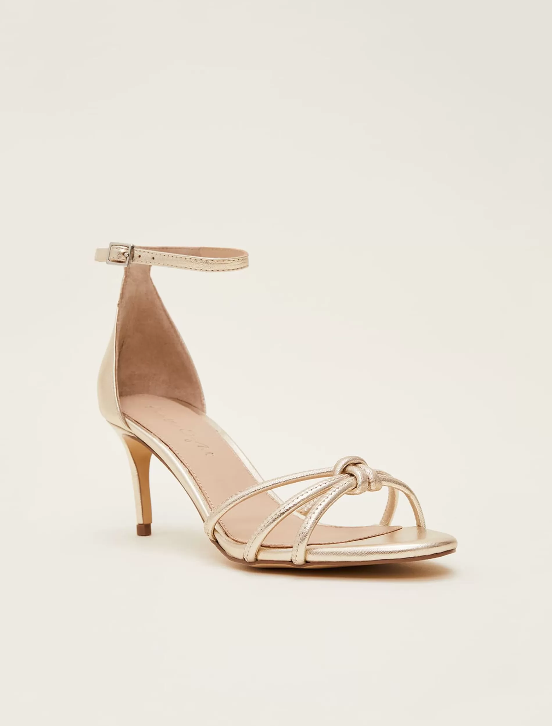 Phase Eight Open Toe Heels Gold Discount
