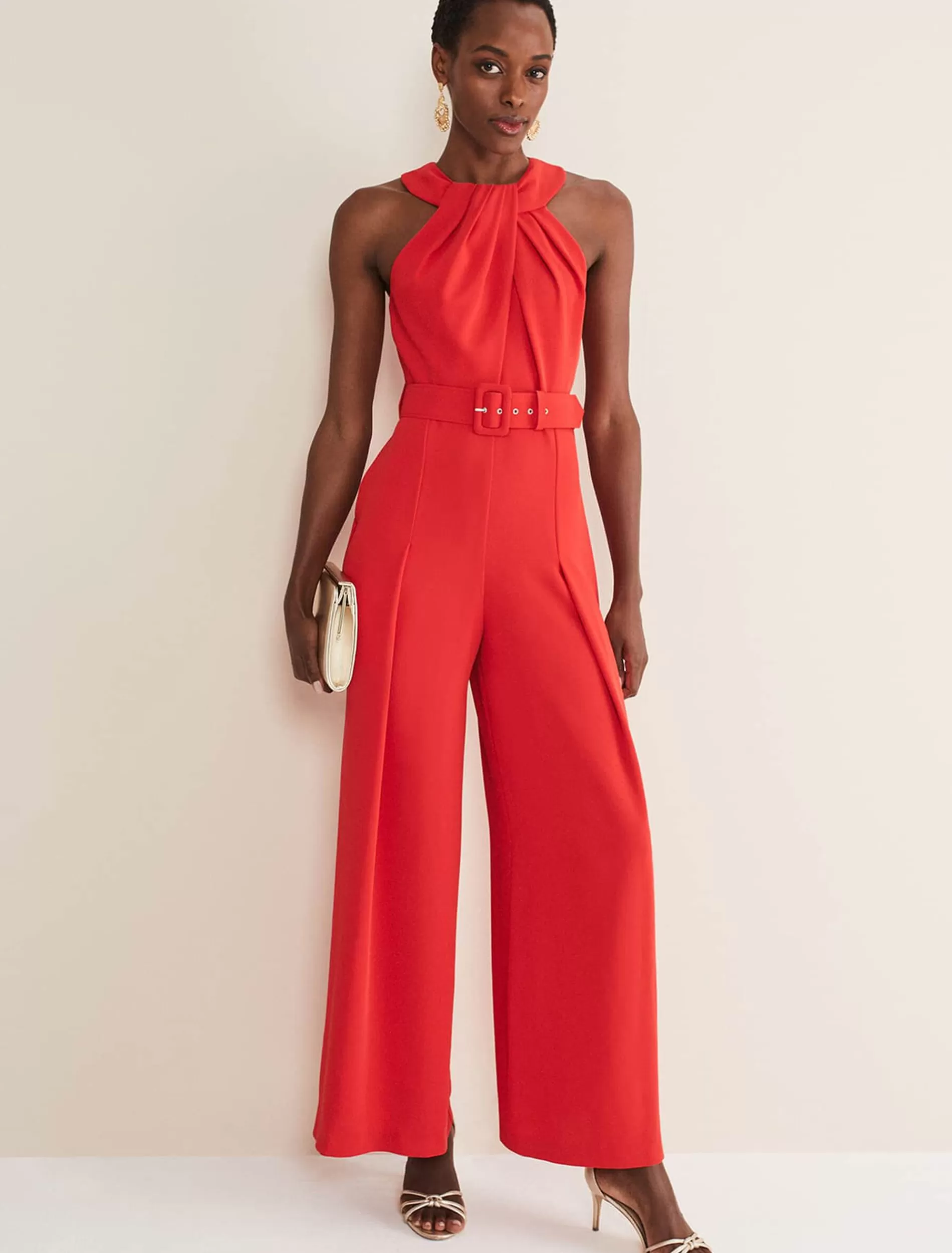 Phase Eight Orla Twist Neck Jumpsuit Fire Best