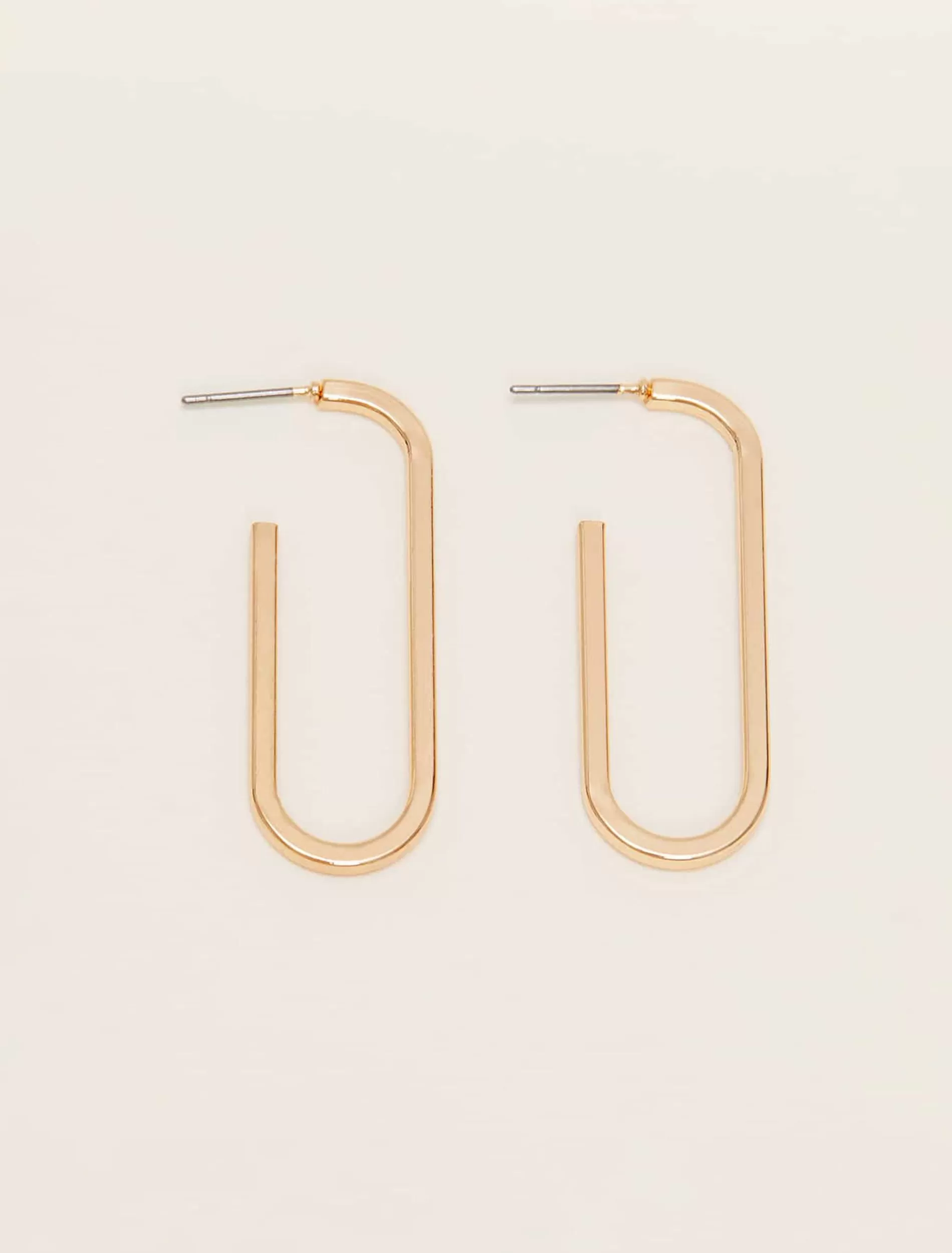 Phase Eight Oval Hoop Earring Gold Flash Sale