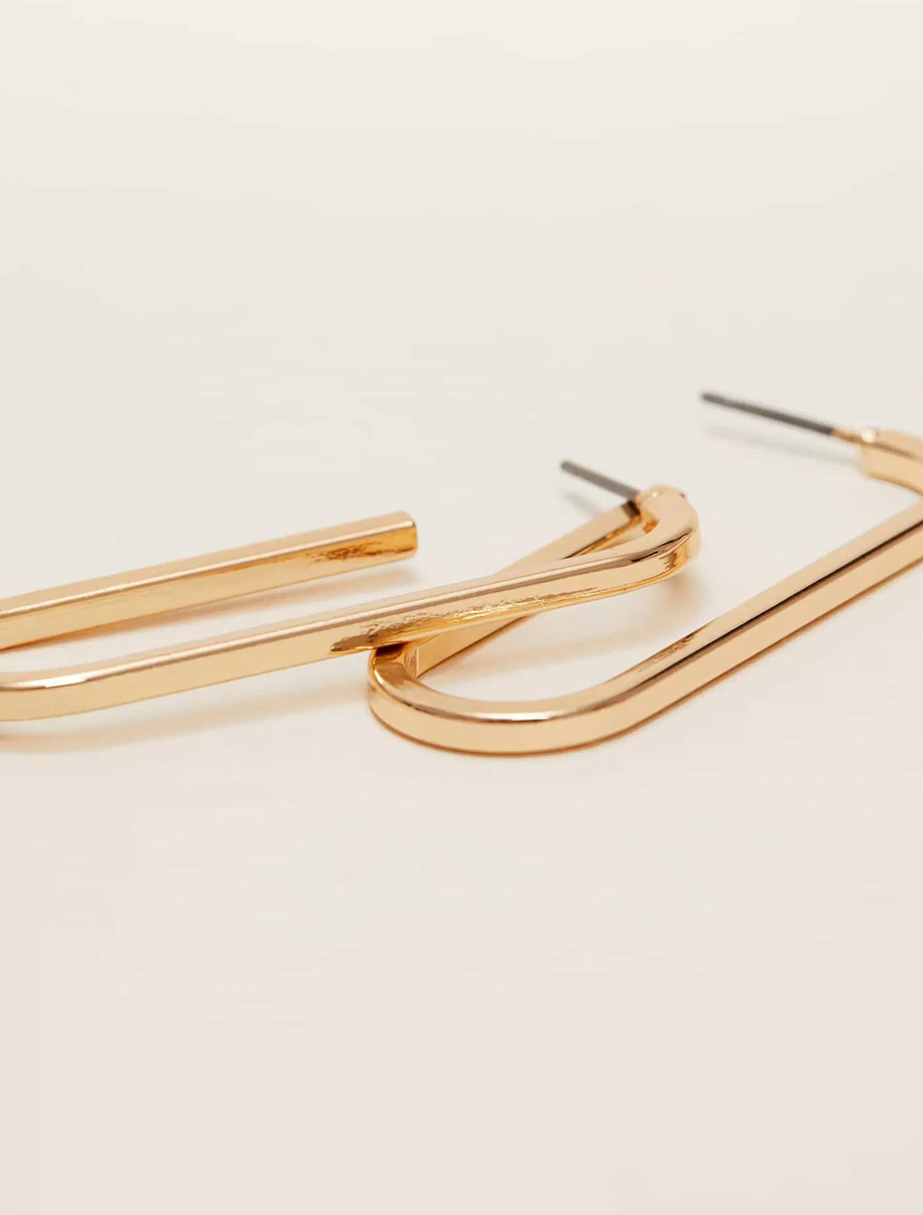 Phase Eight Oval Hoop Earring Gold Flash Sale