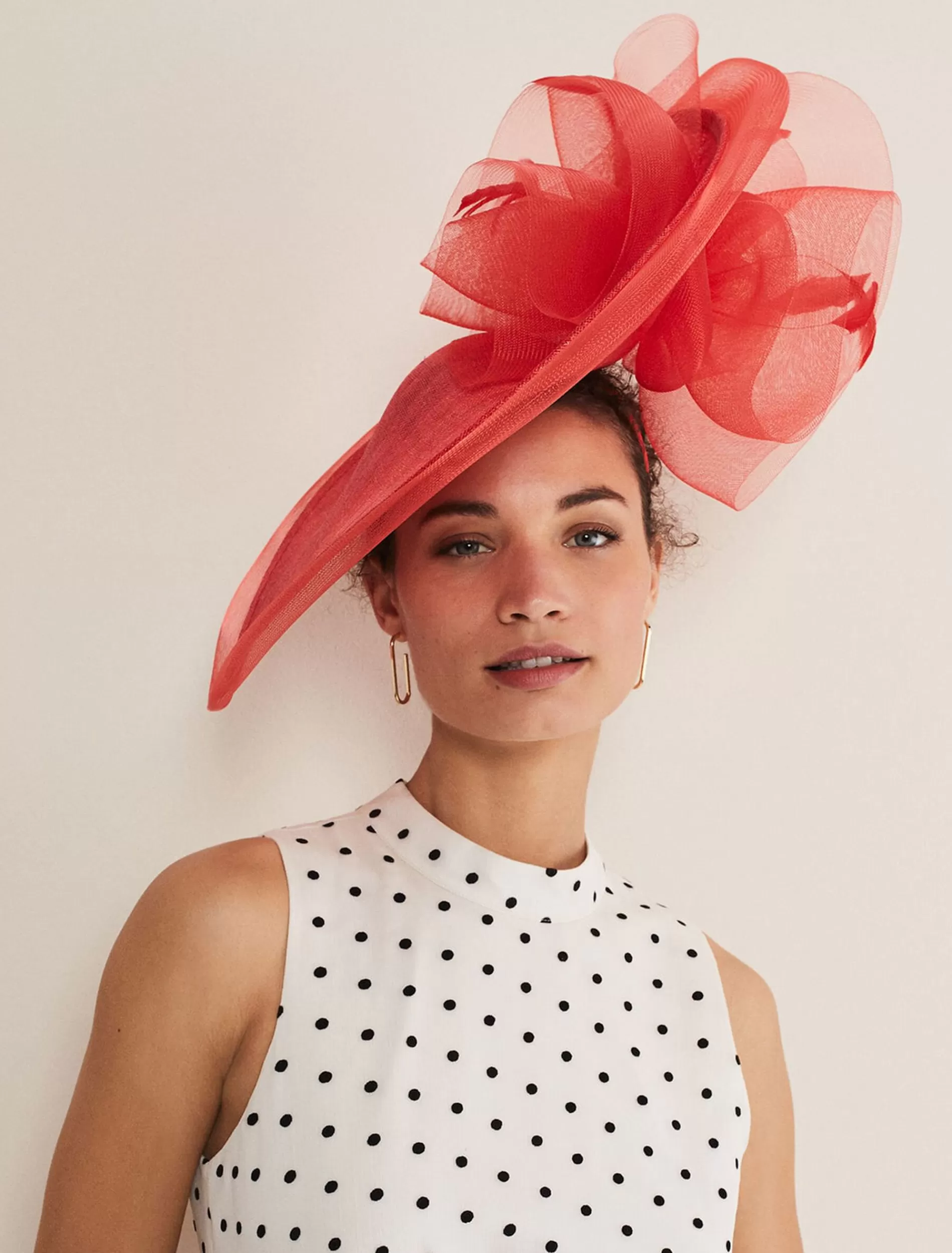 Phase Eight Oversized Crin Flower Fascinator Red Outlet