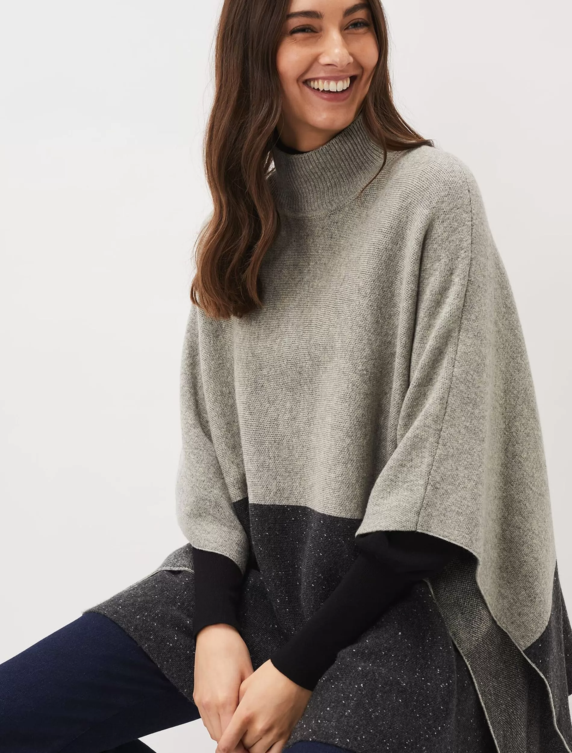 Phase Eight Oya Colourblock Cape Grey/Black Store