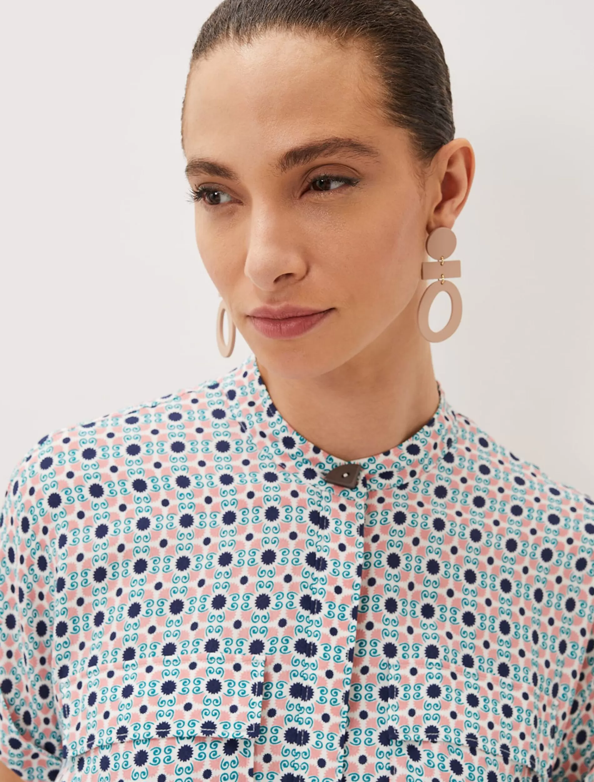 Phase Eight Painted Abstract Drop Earring Putty Shop
