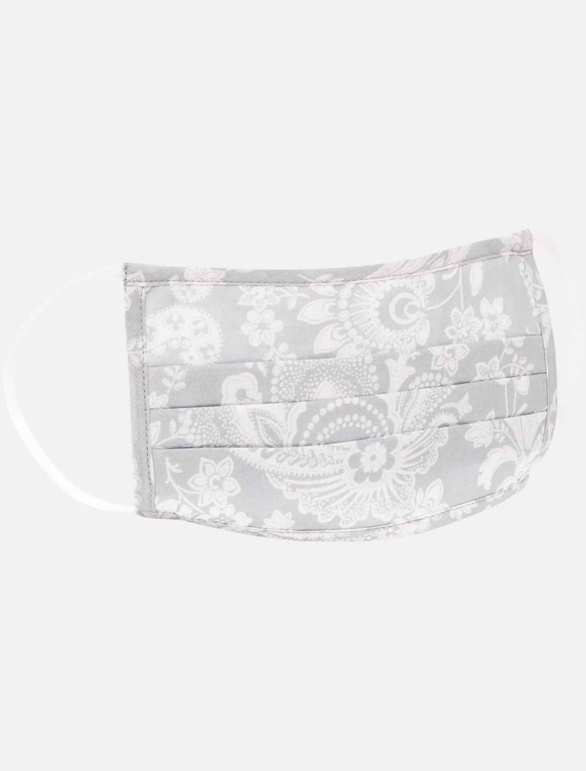 Phase Eight Paisley Print Face Mask Grey/Ivory Discount