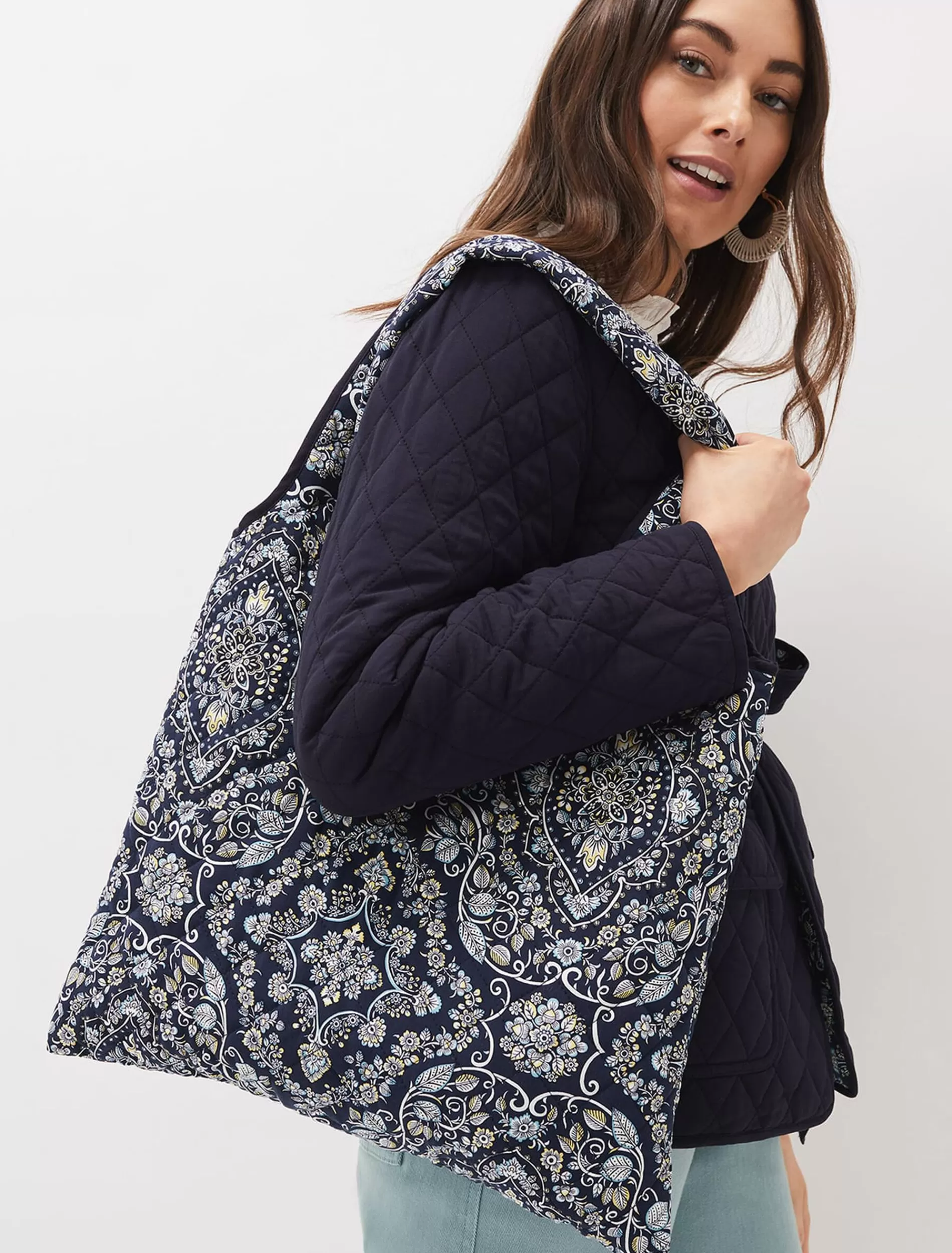 Phase Eight Paisley Print Quilted Shopper Bag Multi-Coloured Store