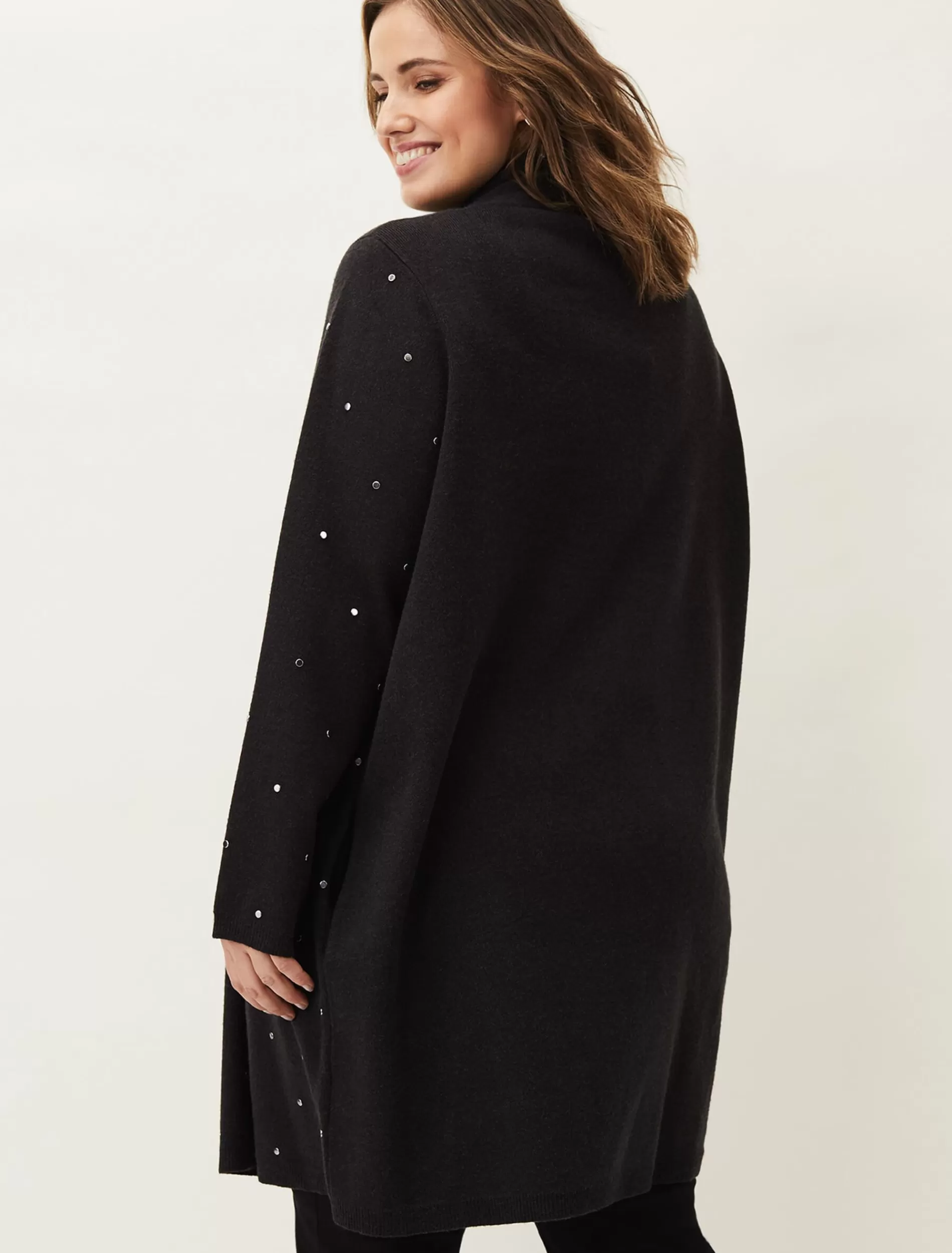 Phase Eight Paloma Scattered Stud Coatigan Charcoal Online