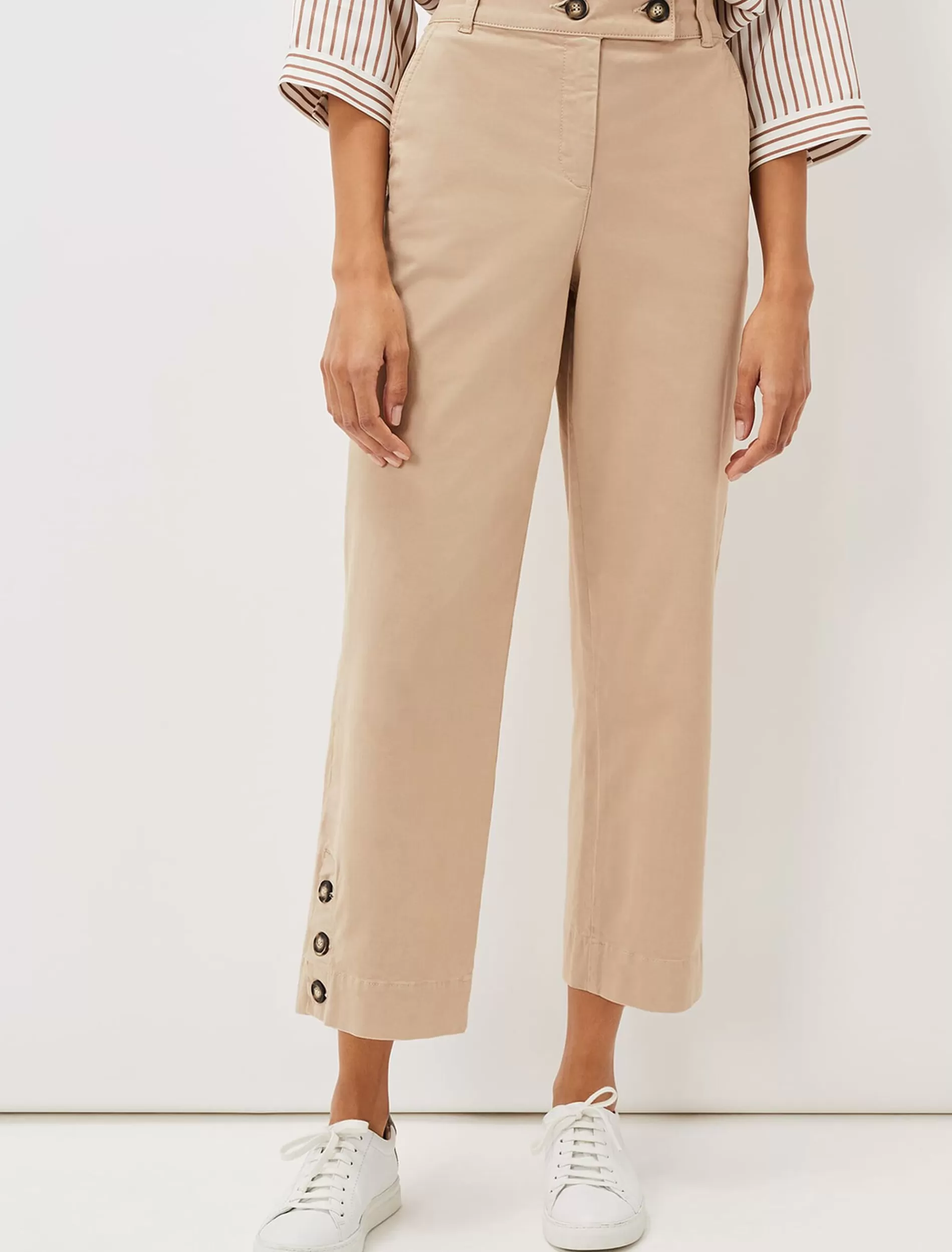 Phase Eight Parissa Button Hem Chino Trouser Toffee Best