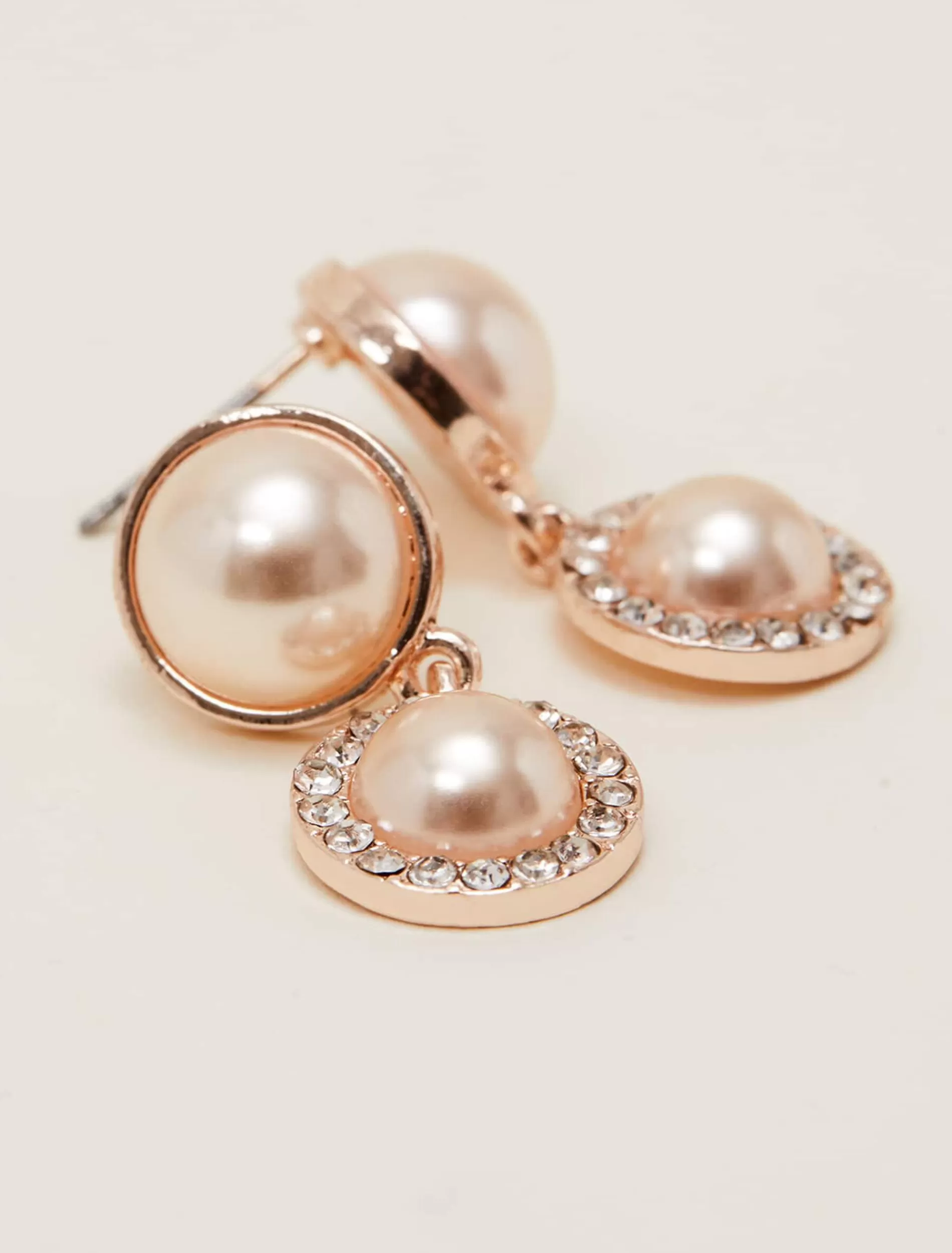 Phase Eight Pearl And Stone Drop Earrings Rose Gold Flash Sale