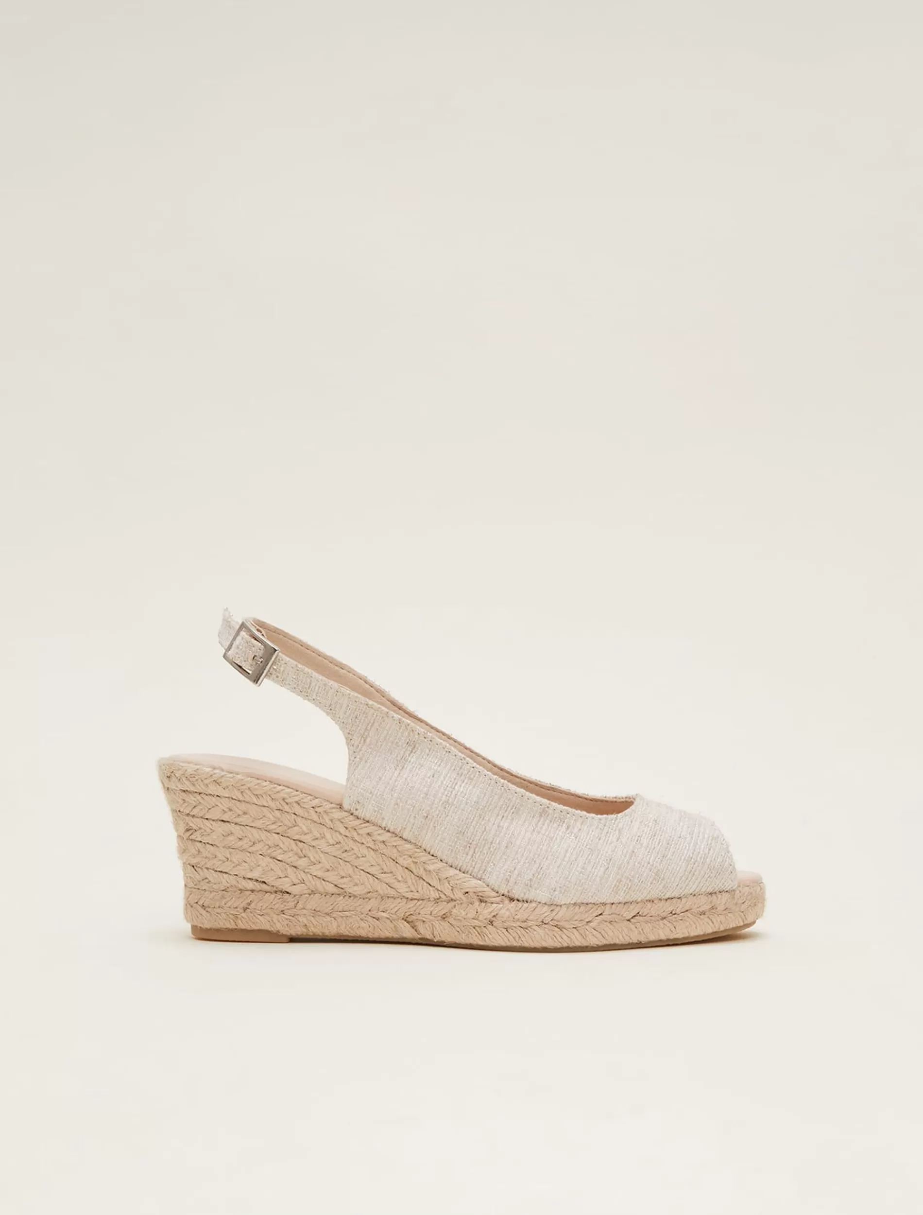 Phase Eight Peeptoe Slingback Espadrilles Metallic Online