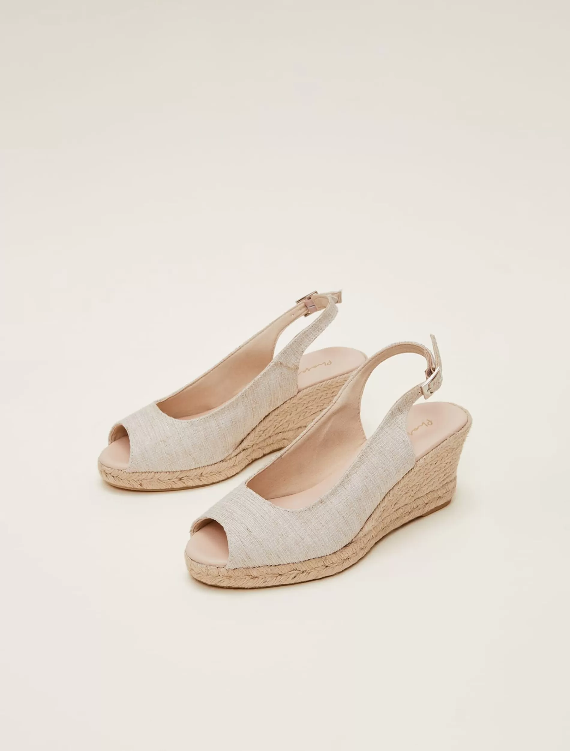 Phase Eight Peeptoe Slingback Espadrilles Metallic Online
