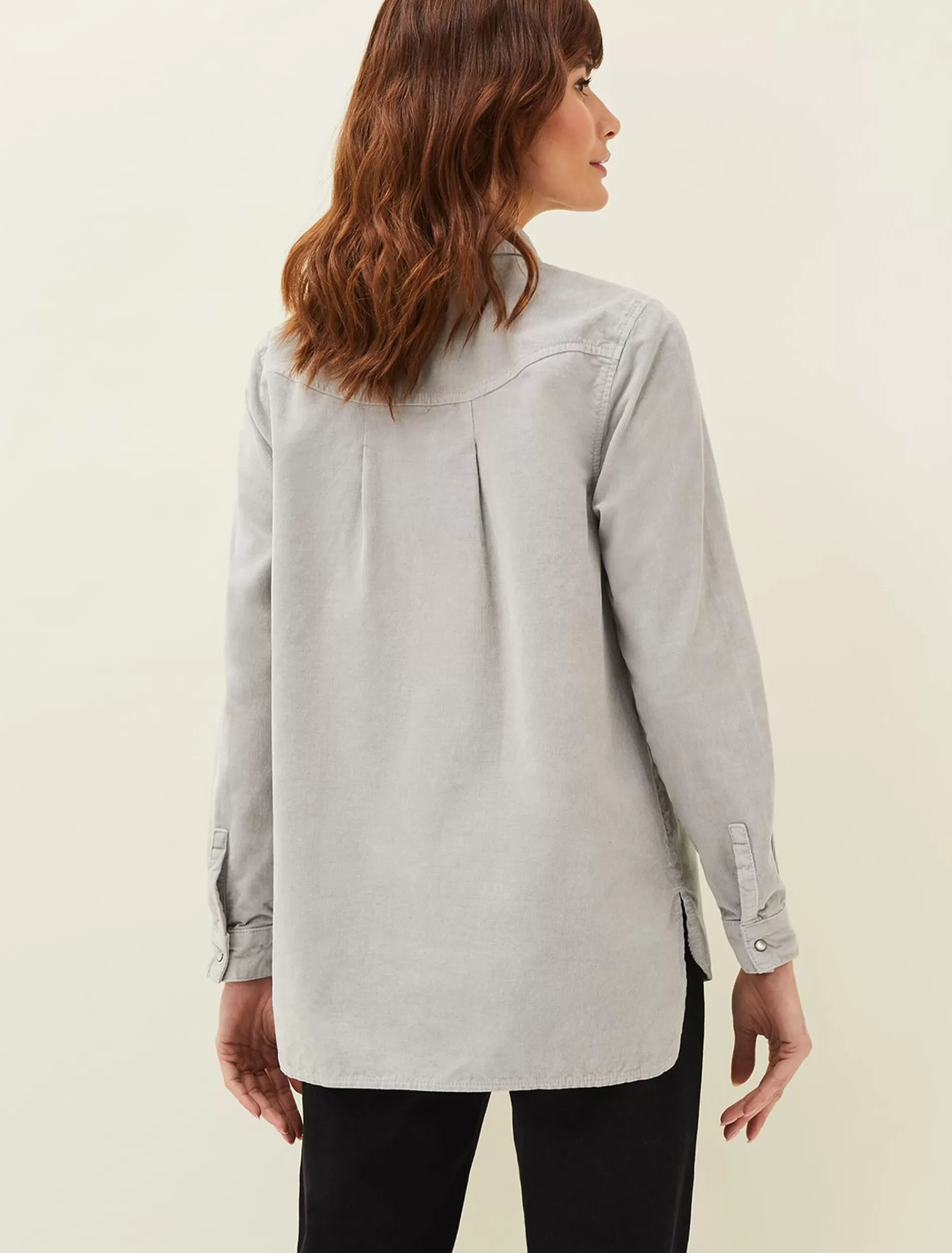 Phase Eight Peggie Corduroy Oversized Shirt Mint Hot