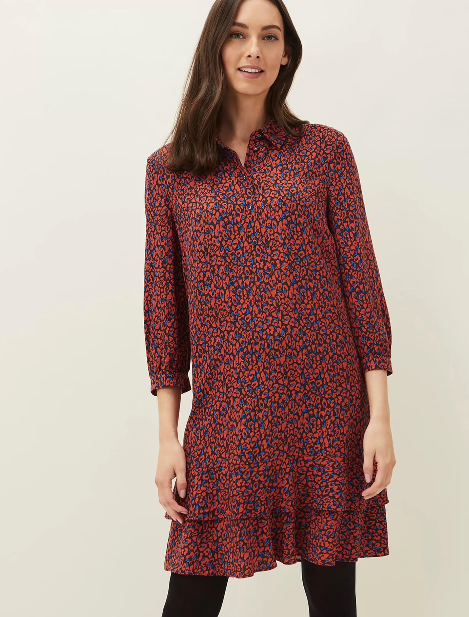 Phase Eight Penele Animal Print Dress Spice/Ink Cheap