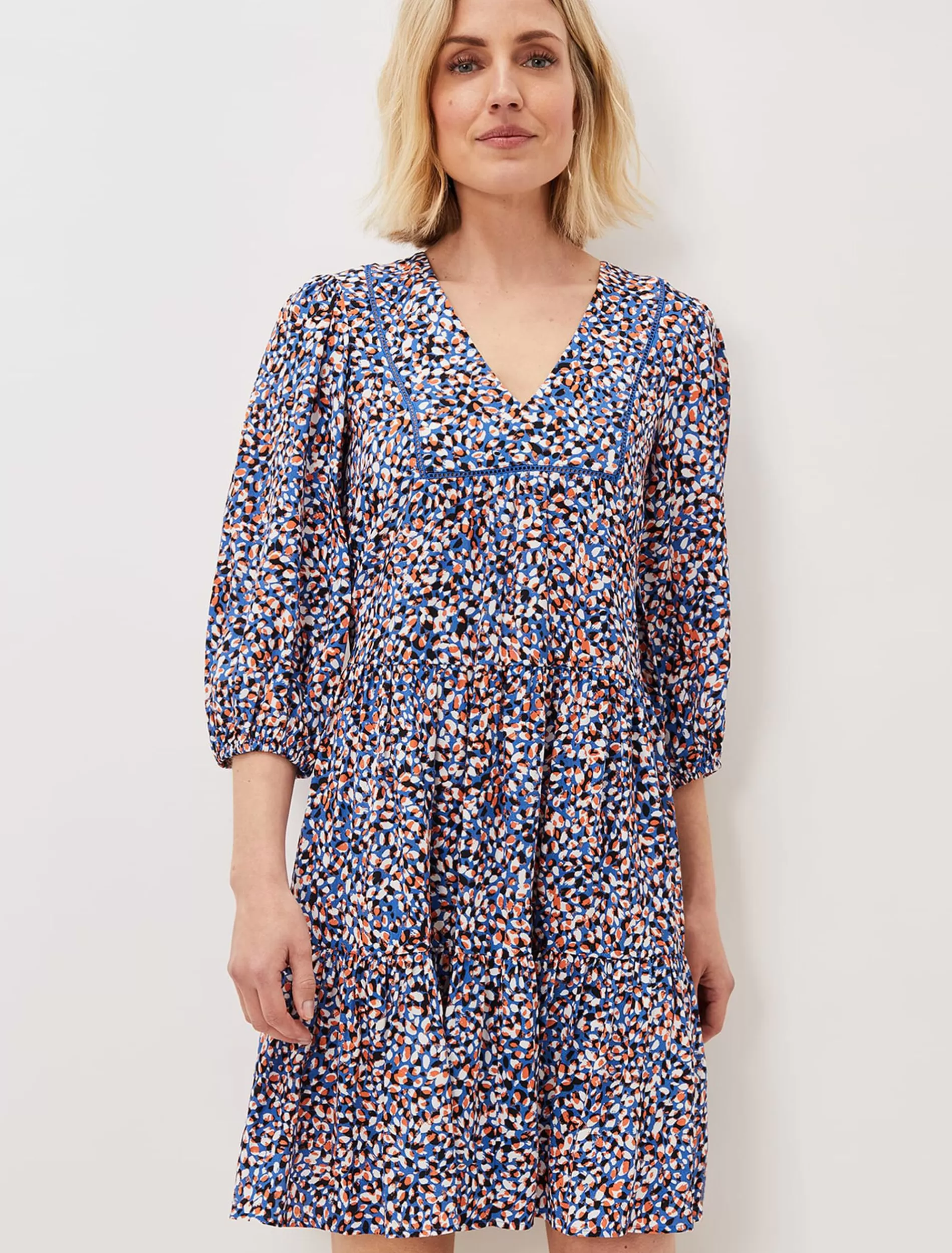 Phase Eight Penele Dotty Print Short Dress Multi-Coloured Outlet