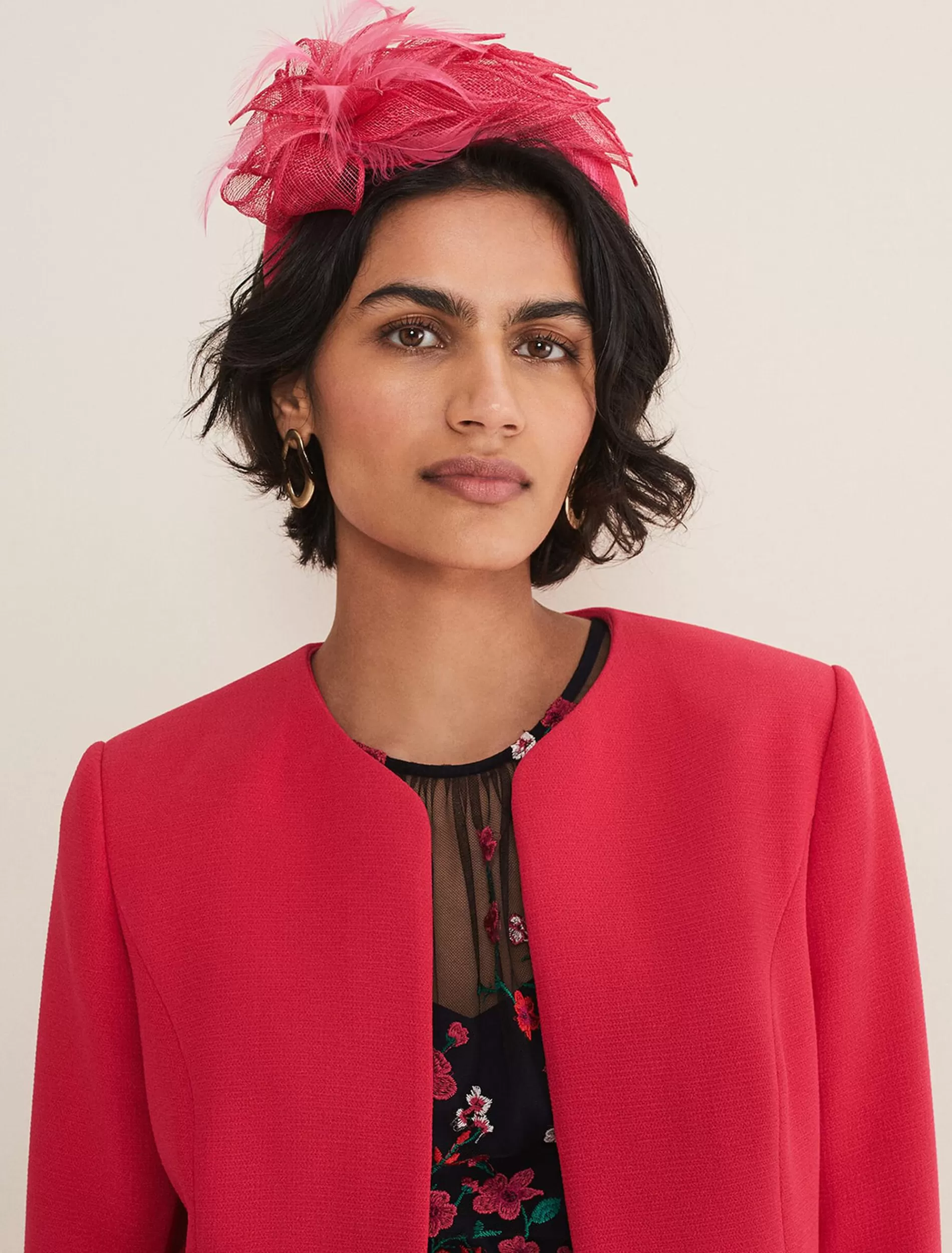 Phase Eight Petal Detail Headband Raspberry Shop