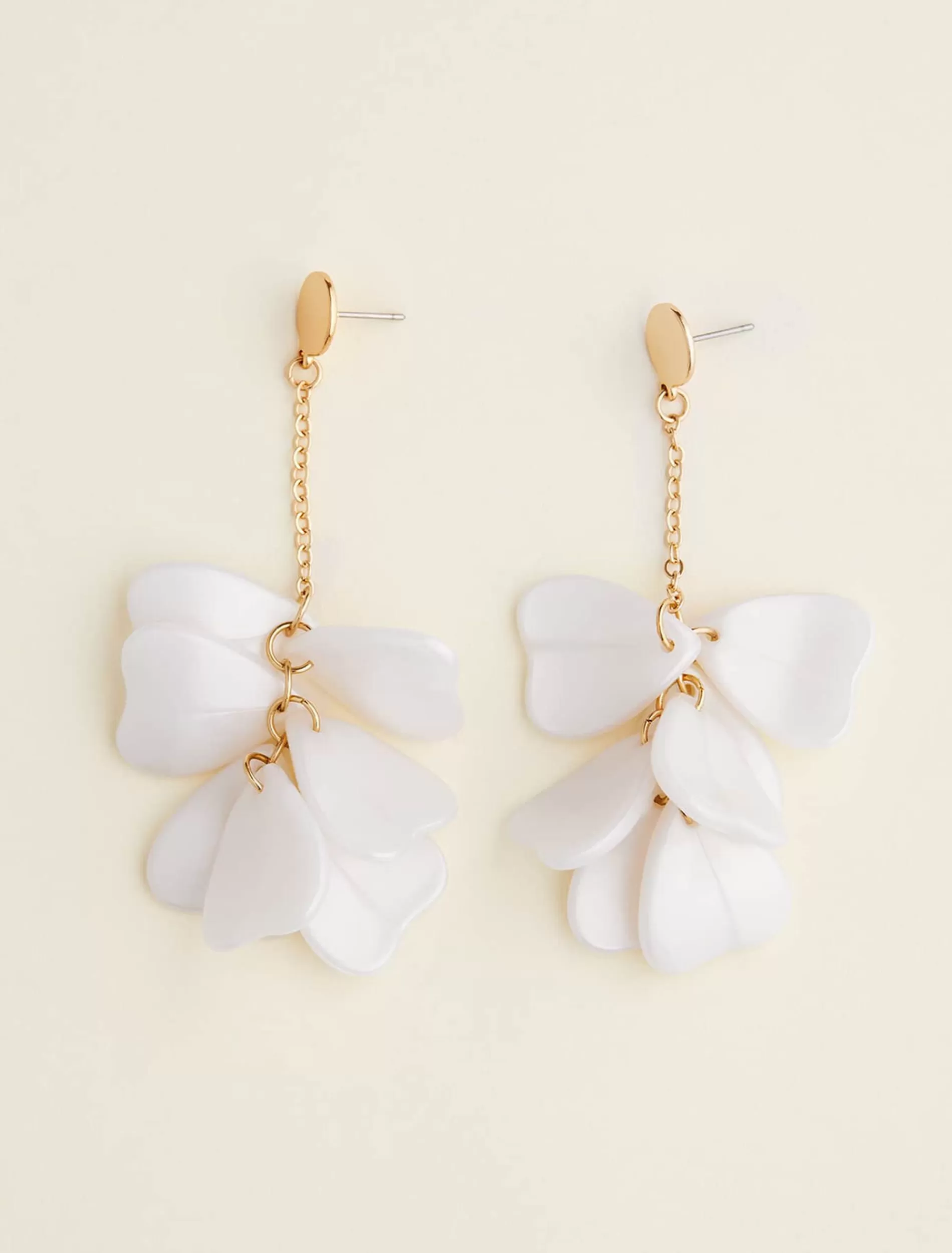 Phase Eight Petal Drop Earrings Ivory Online